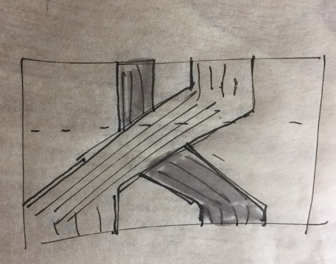 PM's Concept Sketch: The design concept for the Da Vinci HS Technology Hub is driven by the following question - what would it look like if you were inside of an iPhone? 