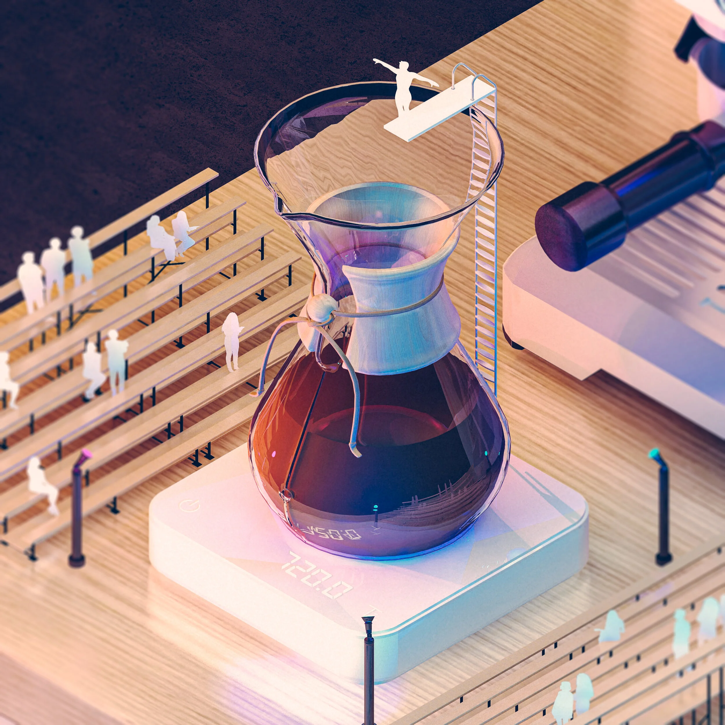 Morning Dive (Art) | Sketchup, Podium v2.5