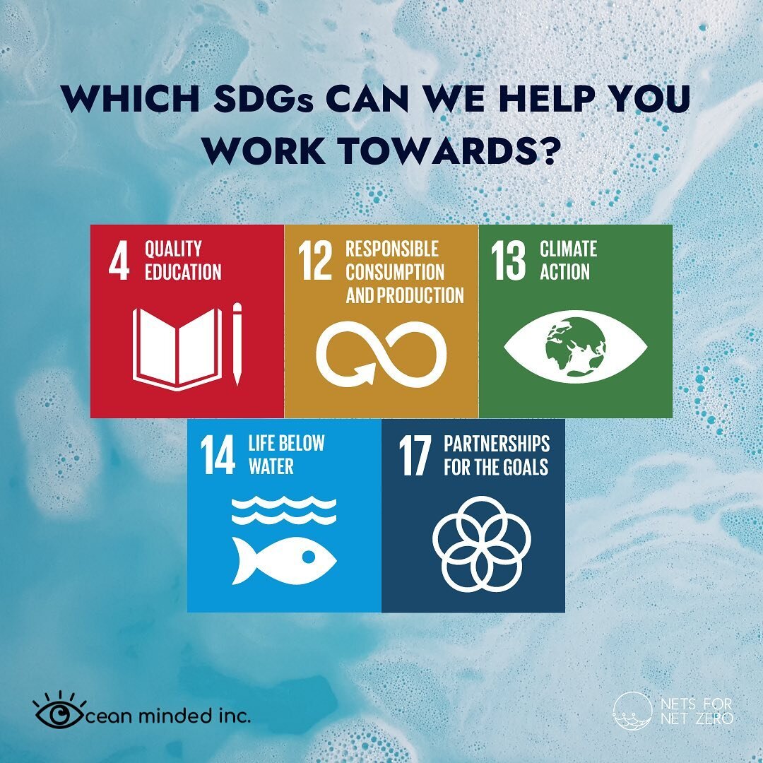 Our sustainability consulting initiative in partnership with Ocean Minded can help you understand the connections and take the best steps that you can to protect life under water by focusing on the the following Sustainable Development Goals: 

Goal 