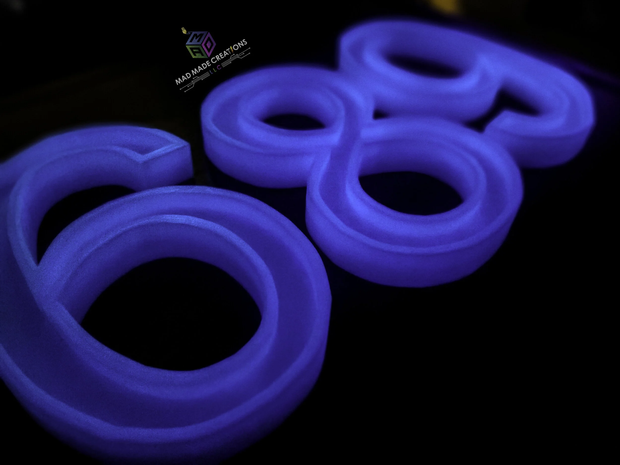 House Numbers MAD Made Creations LLC Large Glow In the Dark House Numbers — MAD Made