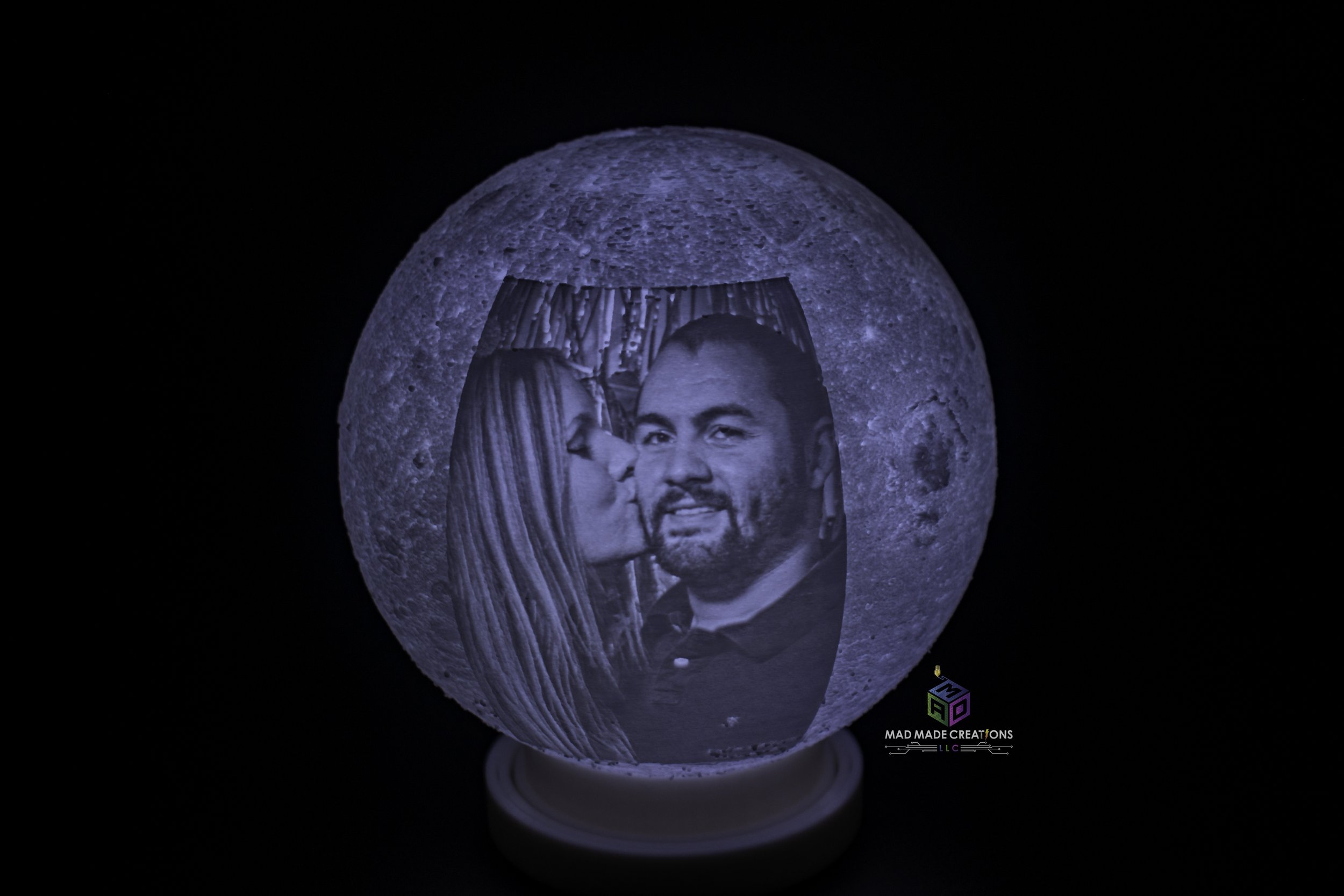 Personalized 3D Printed LED Moon Lithophane-MAD Made Creations LLC |  Personalized 3D Printed Moon — MAD Made Creations LLC