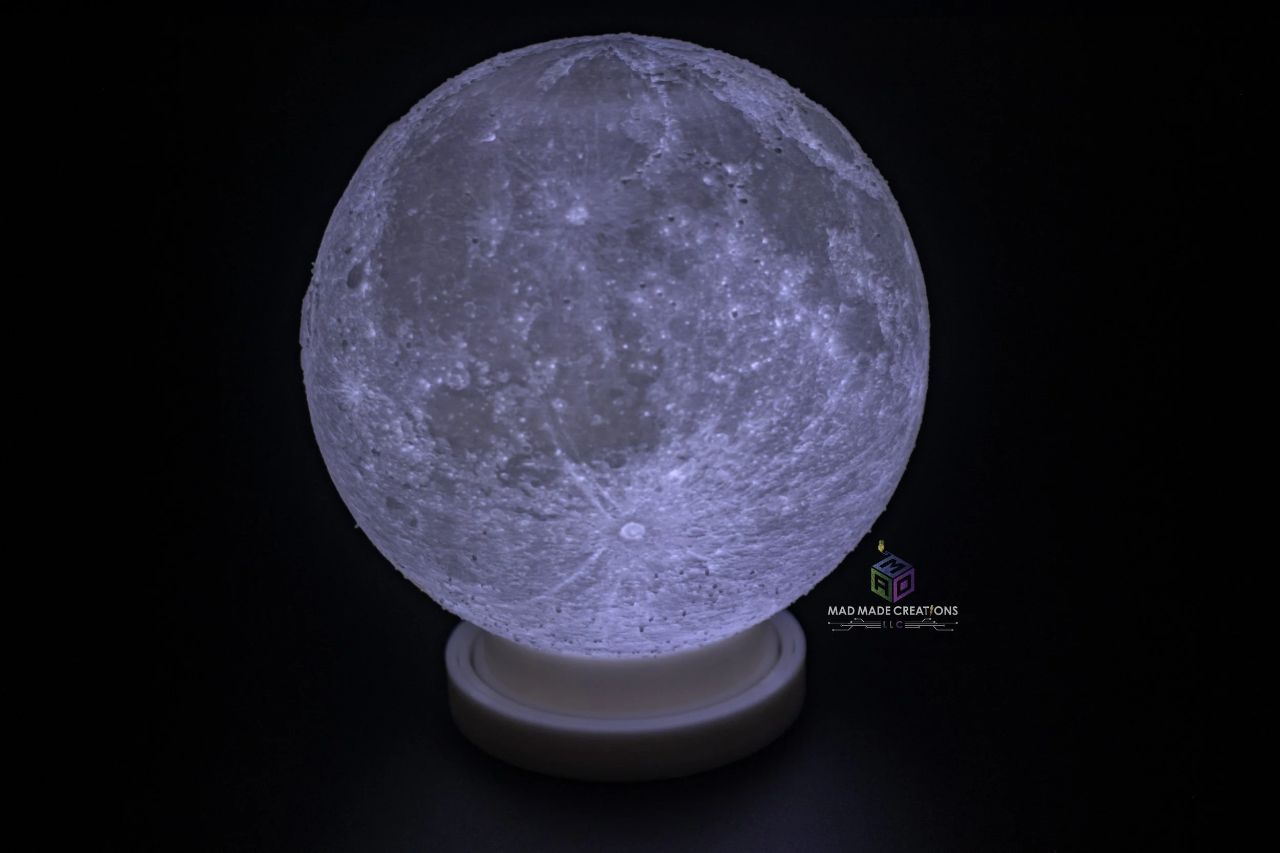 Personalized LED Moon Lithophane Custom 3D Printed Moon Light with