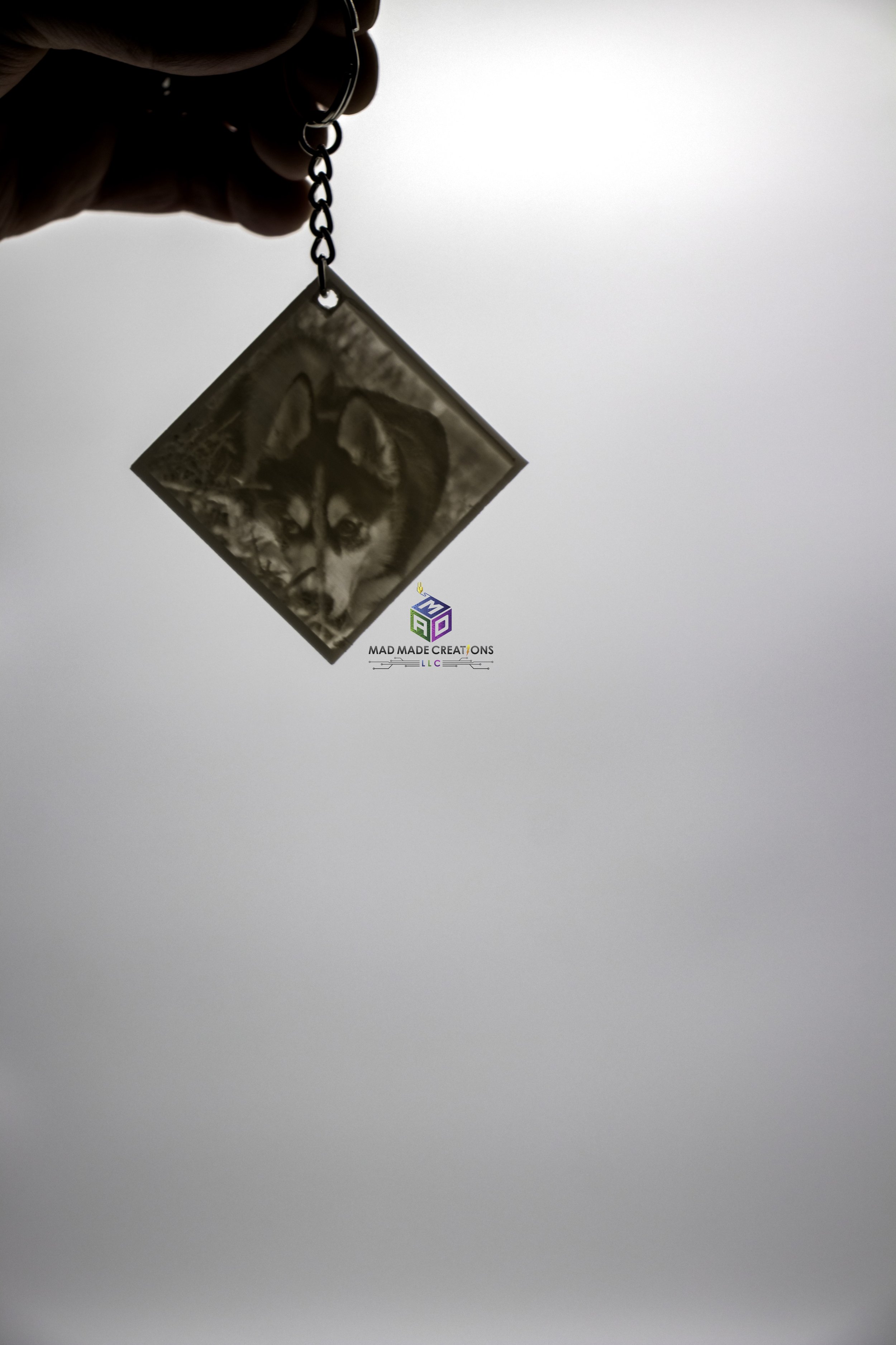 Custom 3D Printed Key Chain Lithophane