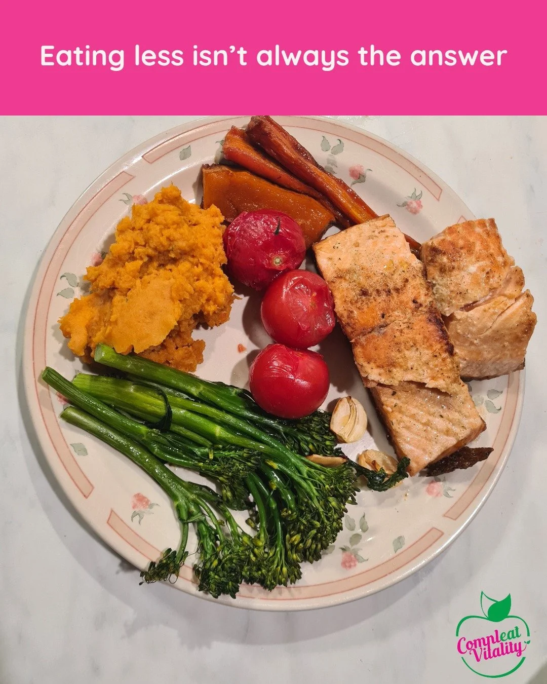 Eating less isn&rsquo;t always the answer.

Chronic under-fueling can increase stress hormones like cortisol &mdash; which can actually make weight loss harder.

Especially for women in midlife, adequate nourishment supports:
&bull; hormone balance
&