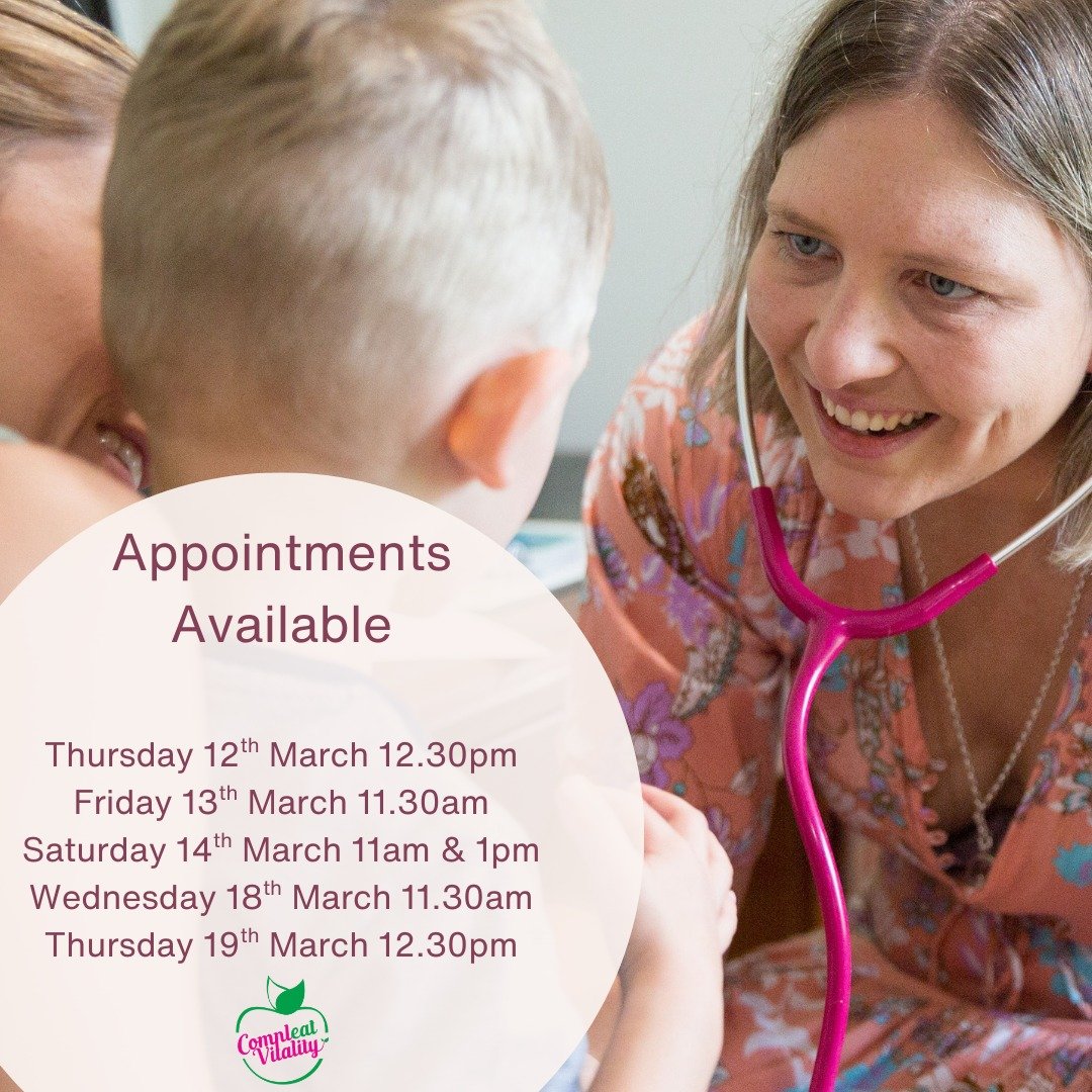 Here is my upcoming availability over the next couple of weeks. These appointments are open to Naturopathic or Nutritional Consultations. 

Remedial Massage is still unavailable for the foreseeable future due to injury 🧐

DM to book or head to the w