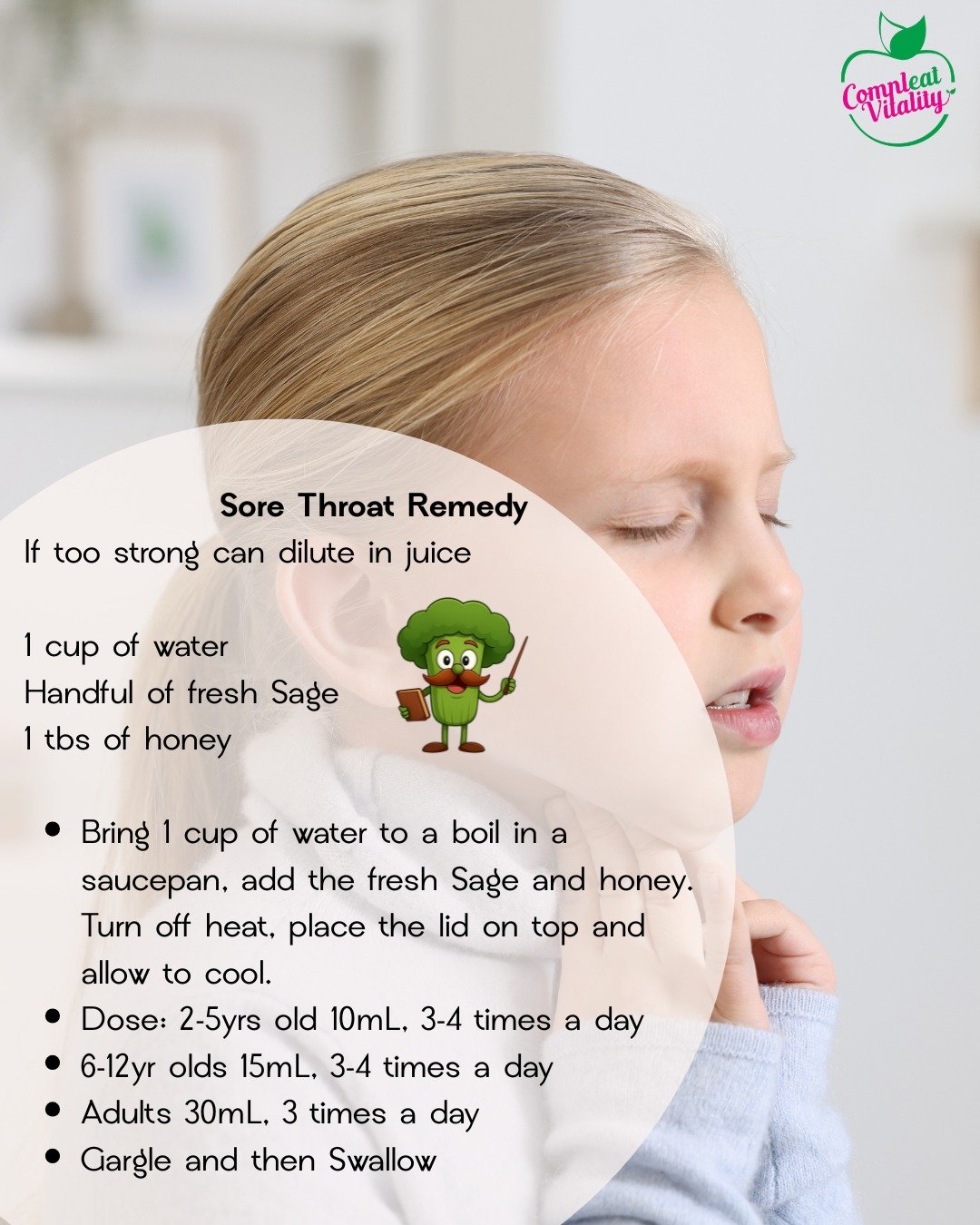 🌿 Simple Sore Throat Remedy (Traditional Herbal Support)

That scratchy, burning feeling in your throat is often one of the first signs your immune system is working hard to fight something off. Before reaching straight for lozenges, there are some 