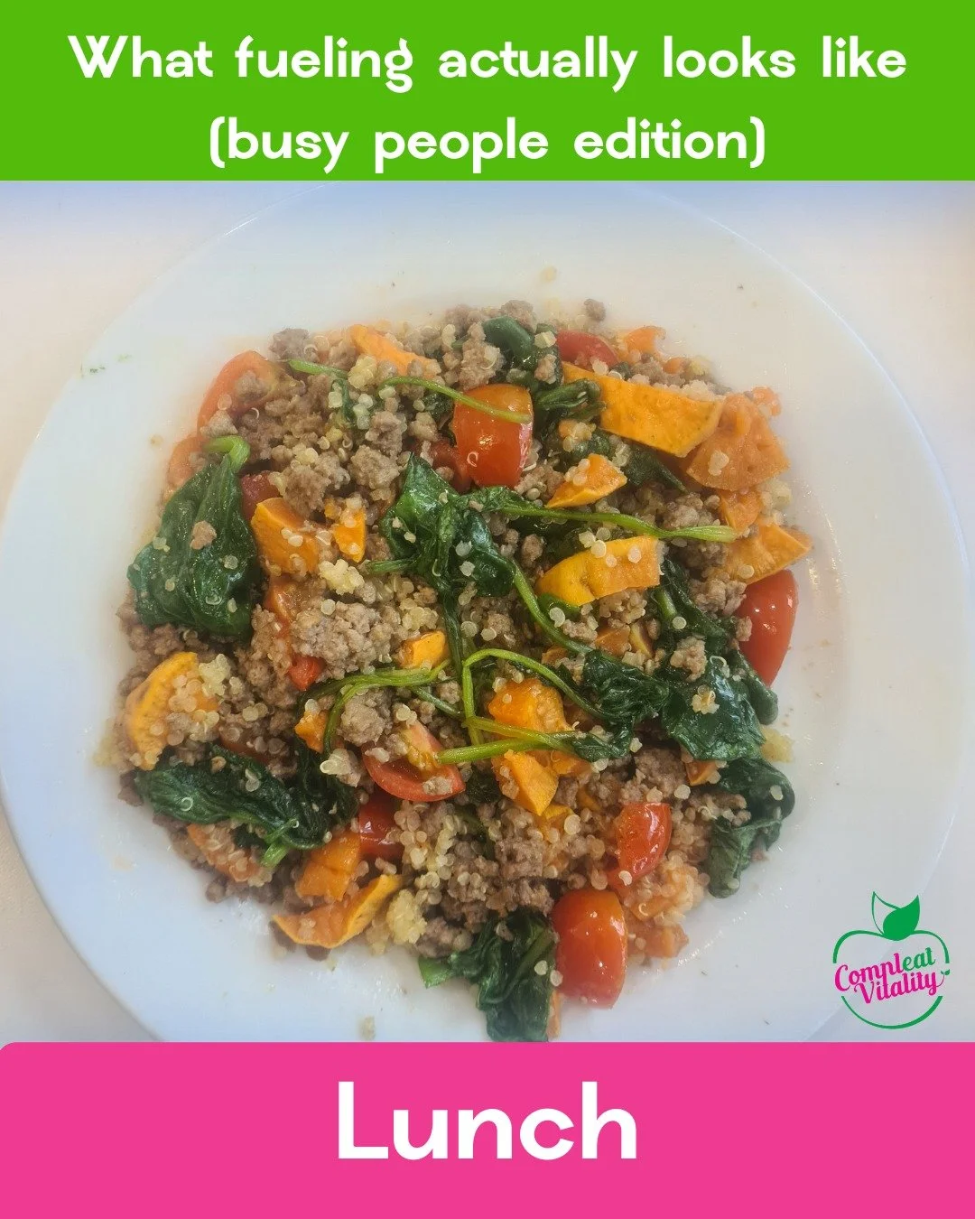 No fancy diets.
No complicated plans.

Just:
👉 Real food
👉 Enough fuel
👉 Consistency

Because most people don&rsquo;t fail from complexity&hellip;

They fail from trying to be perfect.

👇 What&rsquo;s your biggest struggle with food right now?

#