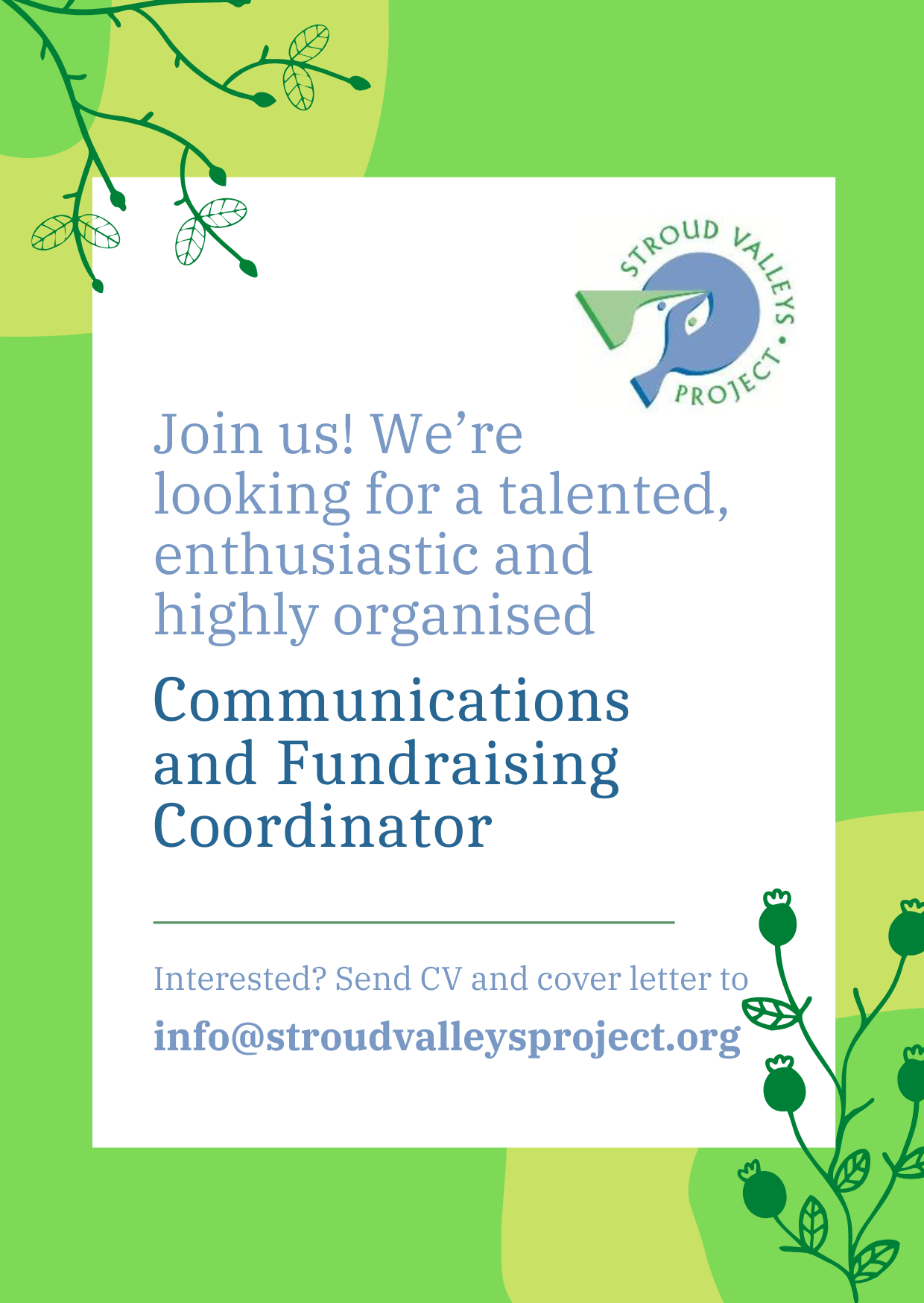 Communications and Fundraising Coordinator role at SVP