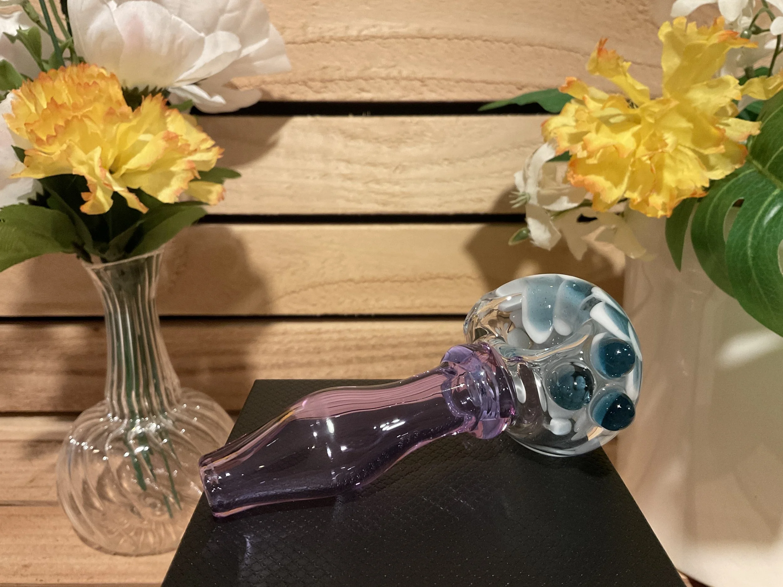 Purple Amethyst spoon pipe with Dot stack