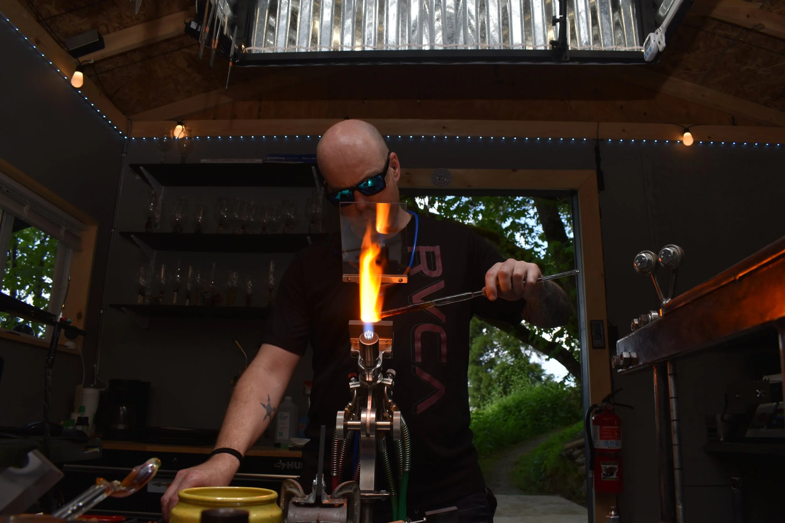 Glass blowing