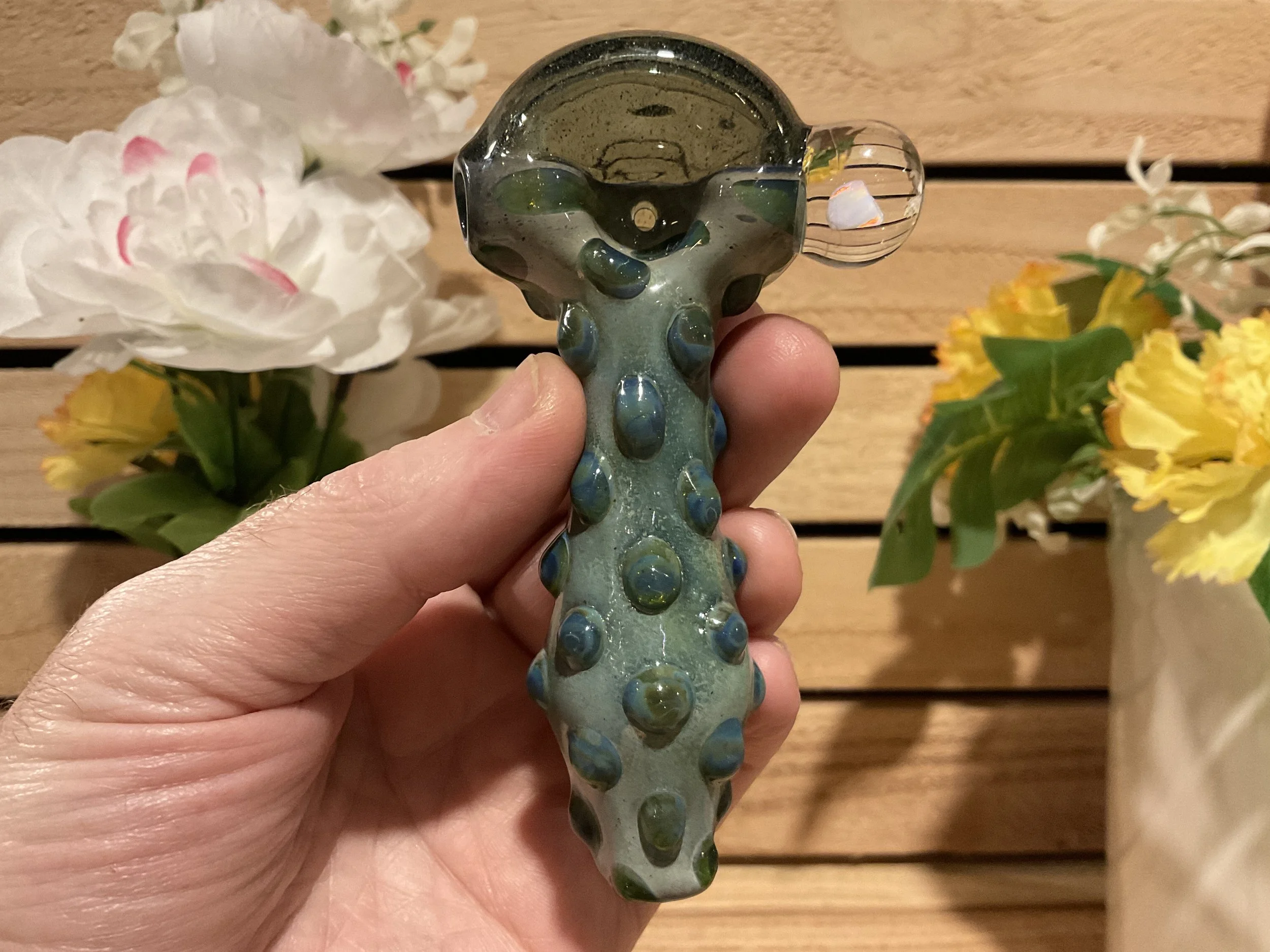 Spoon Pipe - Blue moon / Mystery Adventurine w/opal