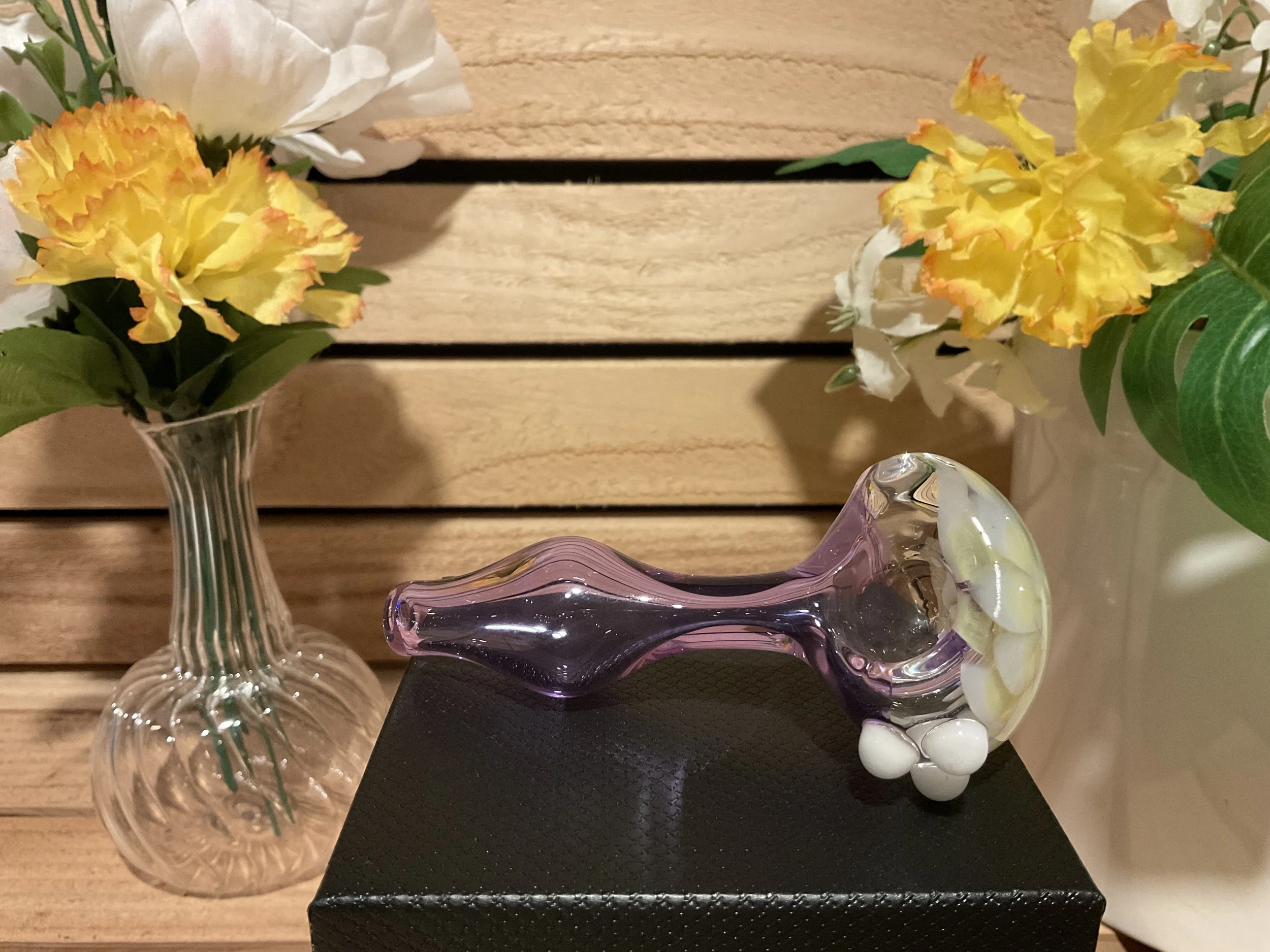 Purple Amethyst spoon pipe with Dot stack