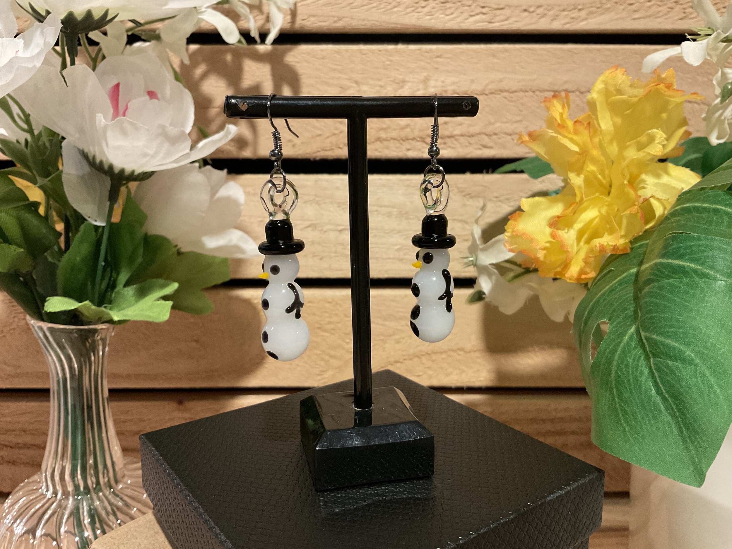 Snowman earrings
