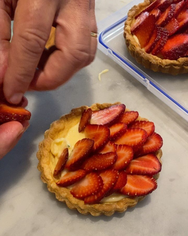 Gorgeous dessert, tarte aux fraises for our Elsewhere guests last night, prepared by Patrice @maisonbypatrice