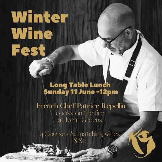 I&rsquo;m super excited to be partnering with Kerri Greens Winery for a day of French cooking with fire. Secure your spots &amp; join me, via the link in my bio.