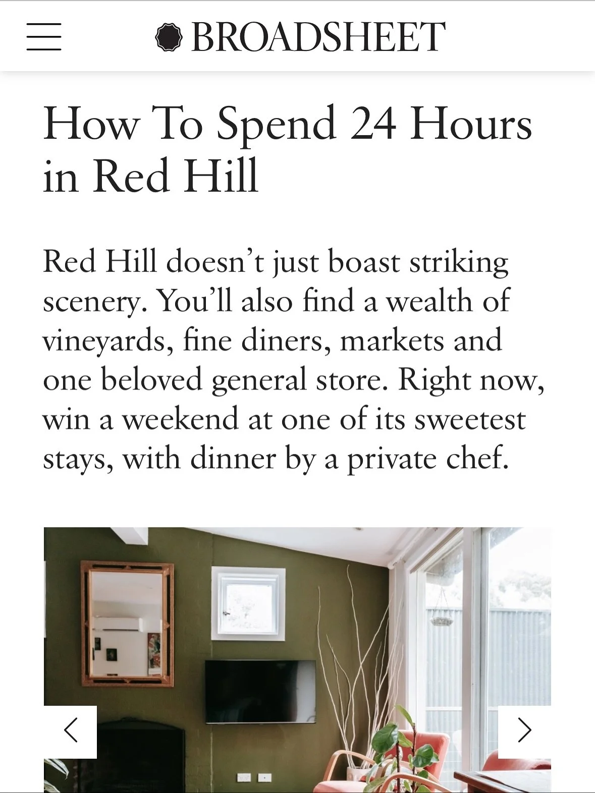 What an awesome write up from @broadsheet_melb for a guide to Red Hill + a competition we’re running! Check it out at the link in our bio 💛