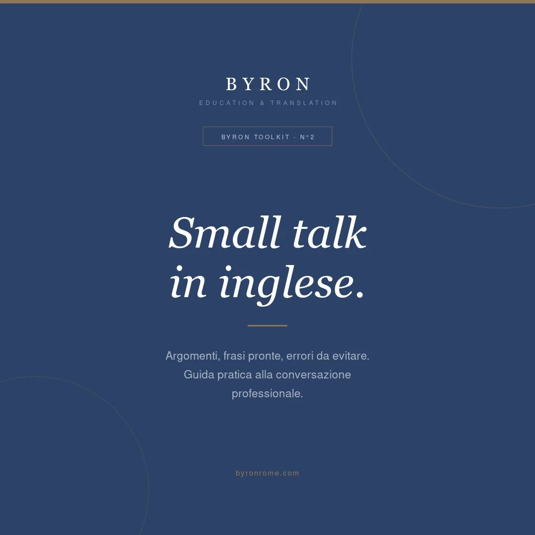 Small talk in inglese: guida pratica gratuita | Byron Toolkit
