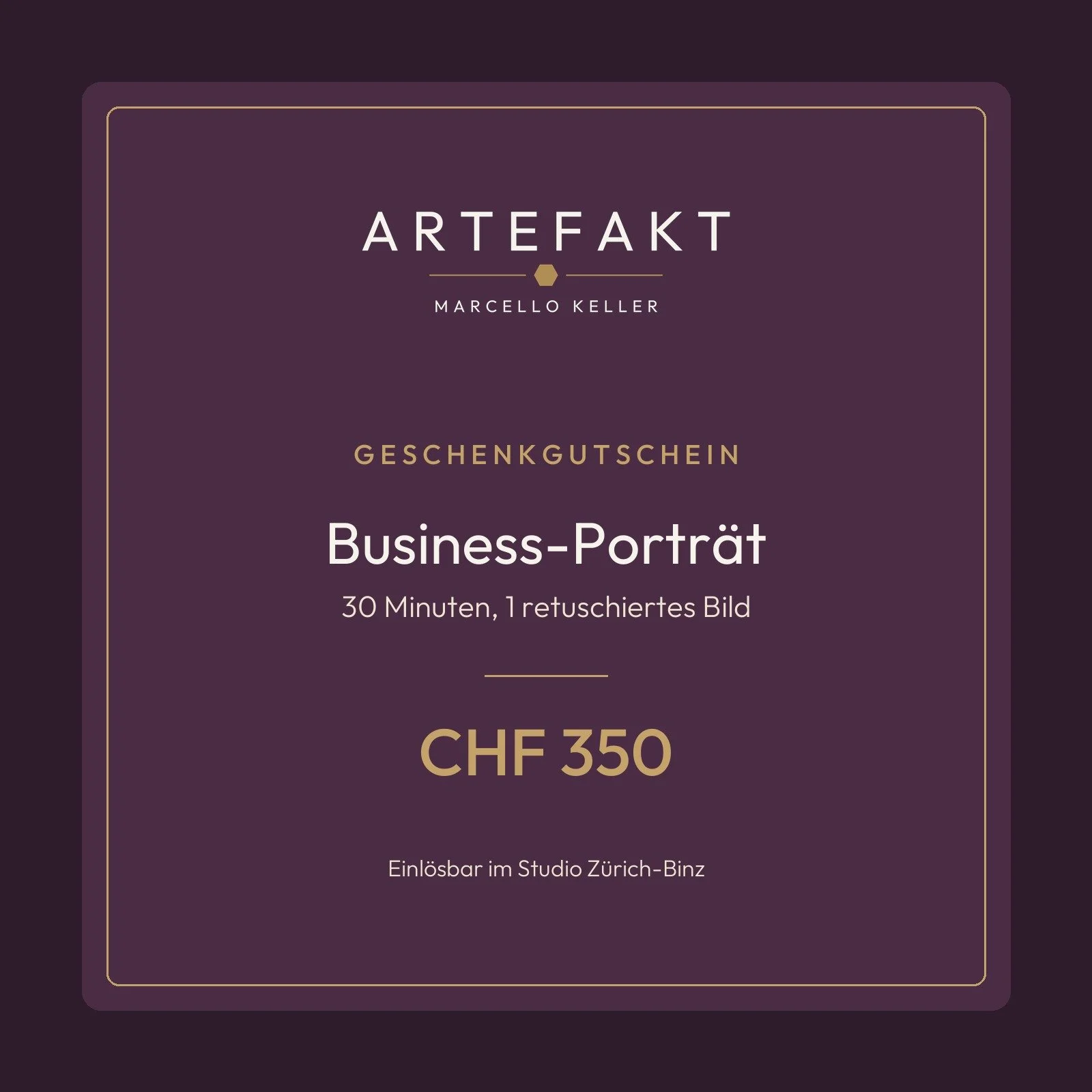 Geschenkgutschein Business-Porträt