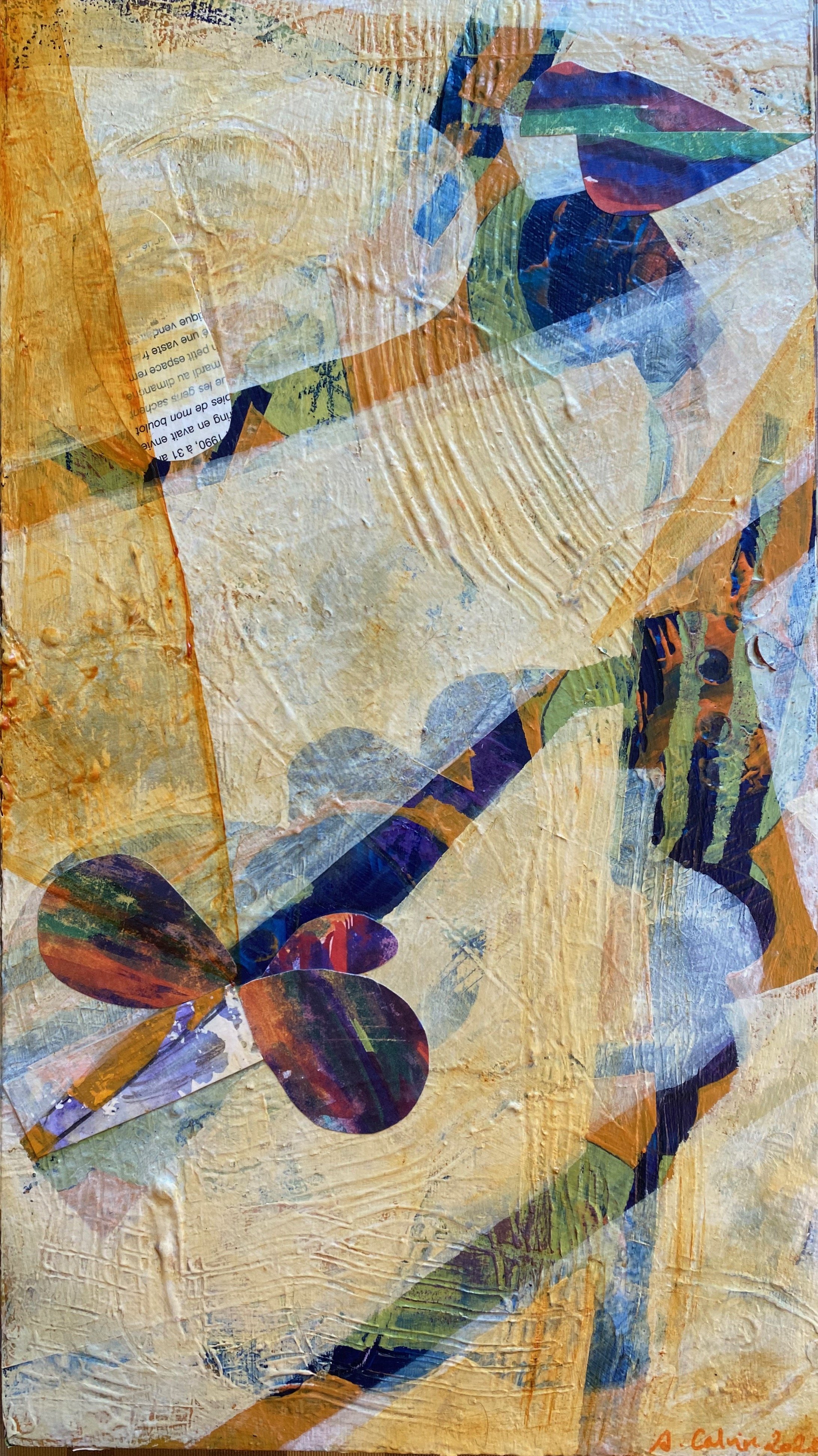 Violet split complimentary, triptych 3 panel b