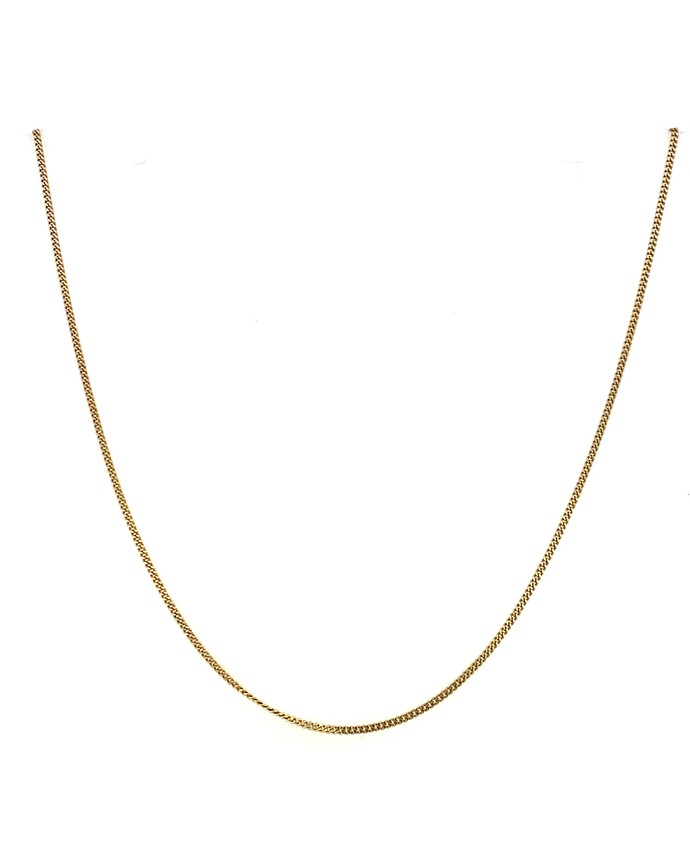 Solid Gold Curb Chain 18 inches