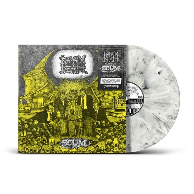 Napalm Death LP:  Scum (40th Anniversary) (Black & White Marble vinyl with alternate art sleeve) ***Release date 22nd January 2027***