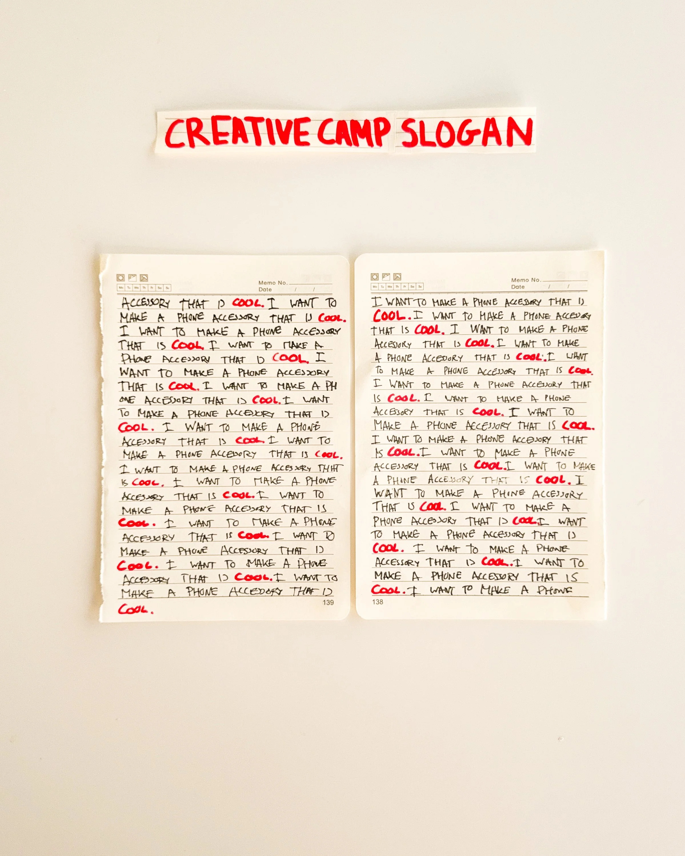 Creative Camp is an open studio for testing ideas, shapes and details around GripForYou®. It follows product from loose thoughts to physical prototypes, keeping the process visible, simple and unfinished while each decision becomes clearer through ma