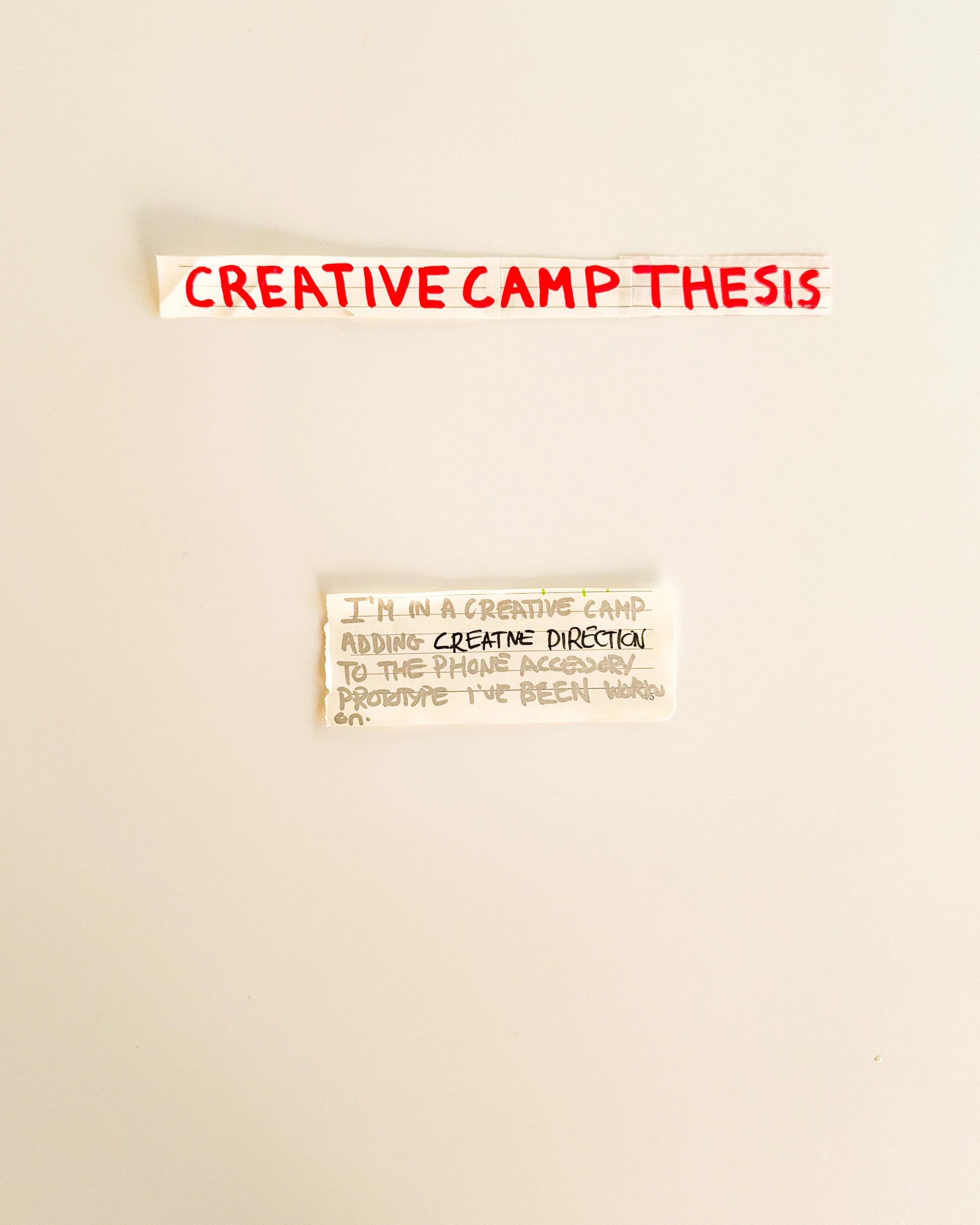 Creative Camp is an open studio for testing ideas, shapes and details around GripForYou®. It follows product from loose thoughts to physical prototypes, keeping the process visible, simple and unfinished while each decision becomes clearer through ma