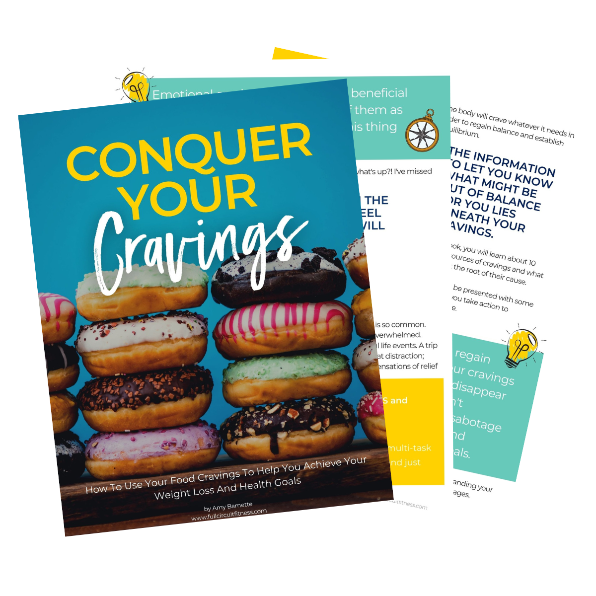 Conquer Your Cravings  mockup- an ebook by Full Circuit Fitness and Nutrition