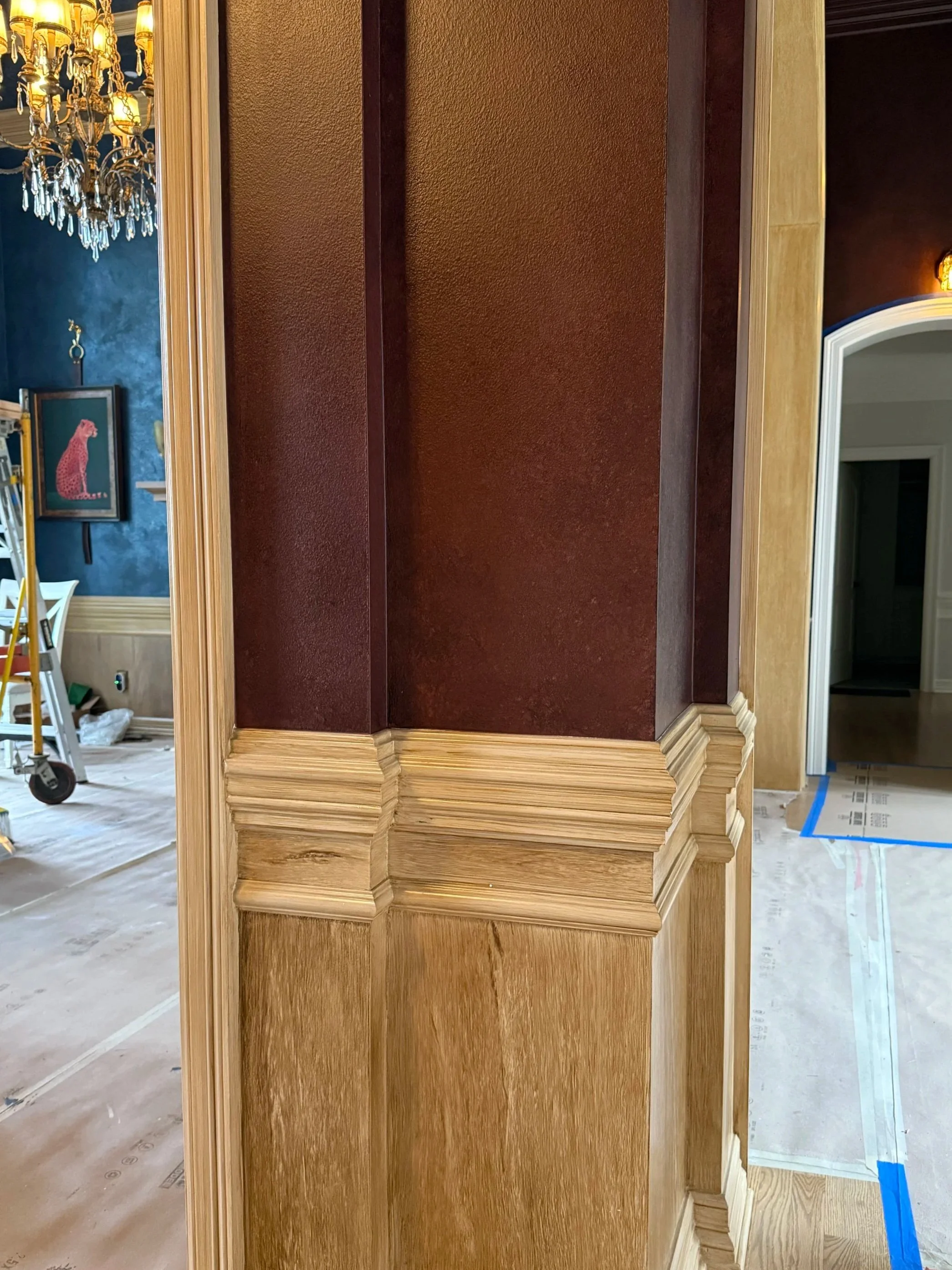 Woodwork and wall progress