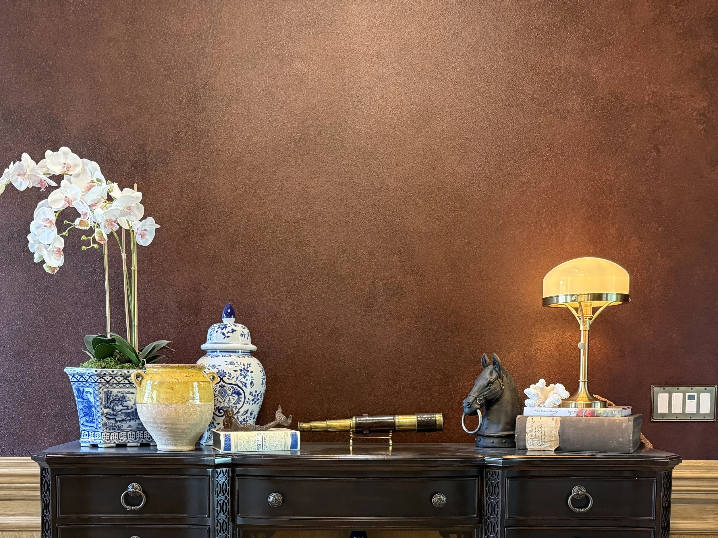 Close up of red walls