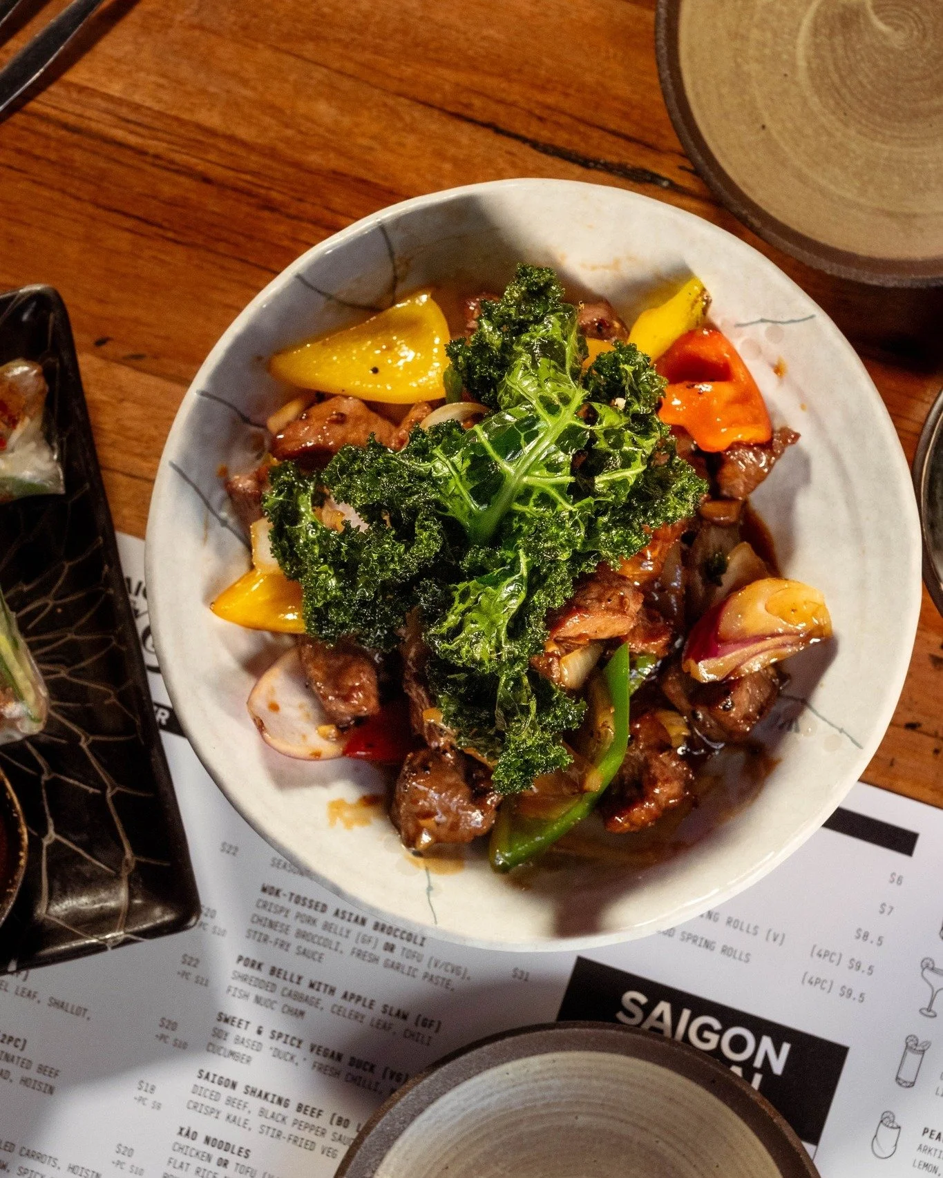 Shake it like Saigon 💥 

Tender beef, black pepper sauce, crispy kale &mdash; big flavour, no chill. 

See you tonight.