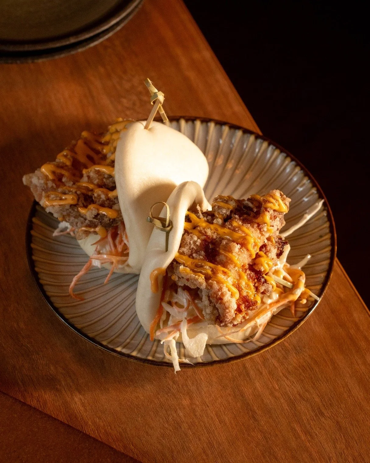 Two little pockets of joy ✨ Fried chicken Saigon Baos.