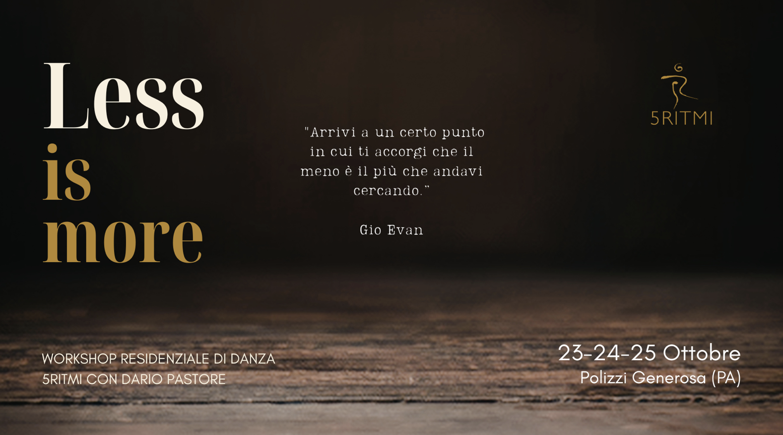 LESS IS MORE | 5RITMI | DARIO PASTORE | PALERMO