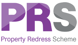 Logo with the letters PRS, purple and gray, with the text Property Redress Scheme underneath.