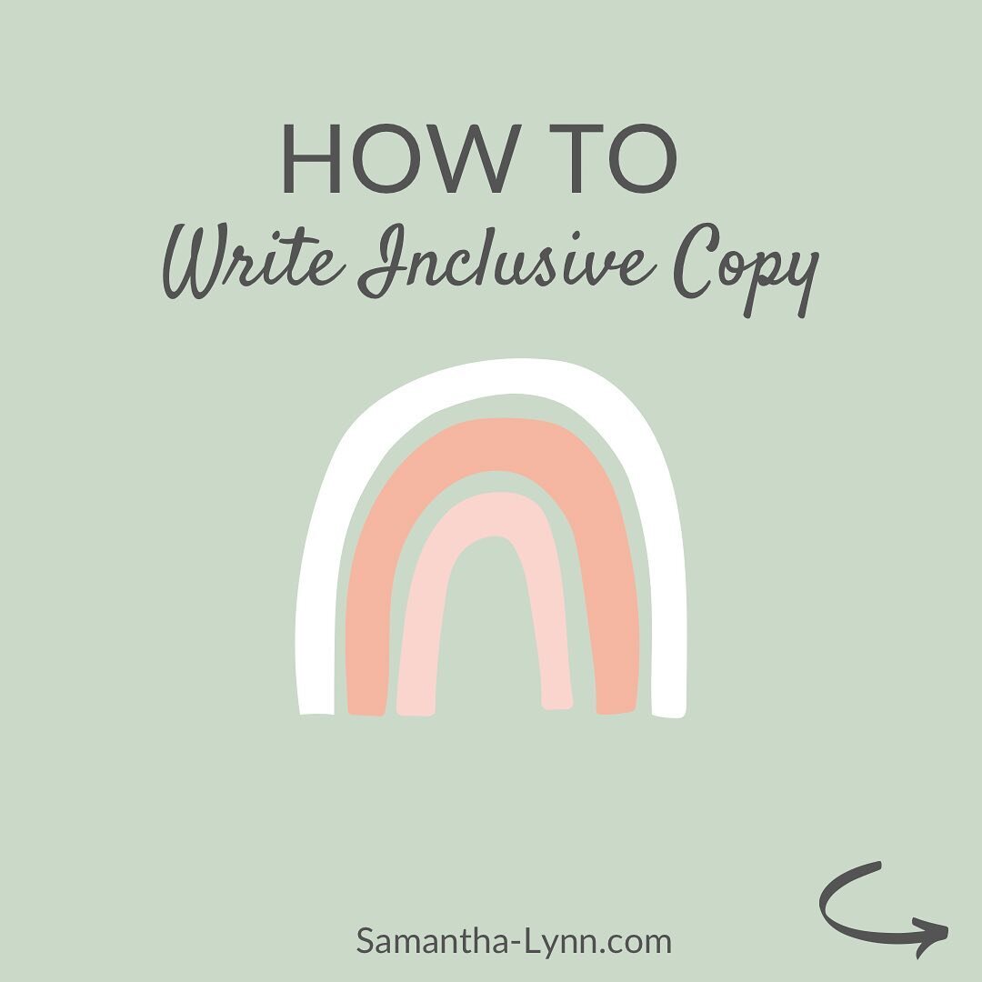 Happy Pride Month!🌈

As a content writer, inclusivity is my top priority. Your potential customers should always feel welcome and represented when they visit your website or read your blog articles. 

Swipe for a few simple inclusive content tips! 
