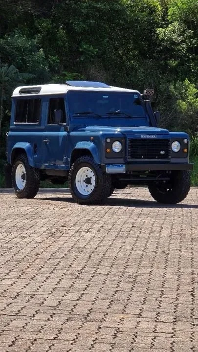 1:43 LAND ROVER Defender 90 Bleu 1995 Norev Jet Car Diecast EUR 11,59 - FR