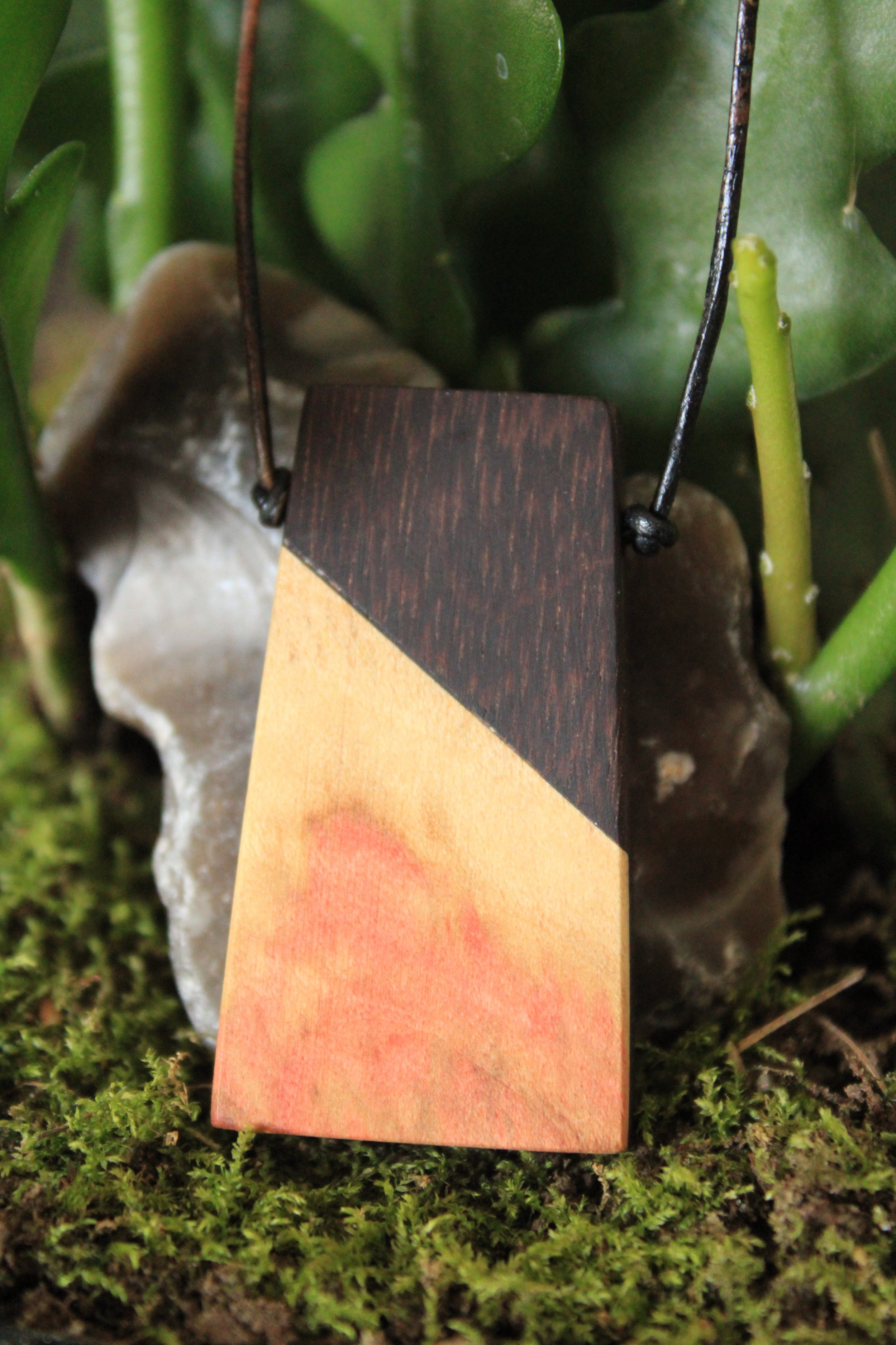 Katalox Pendant with Box elder Inlay