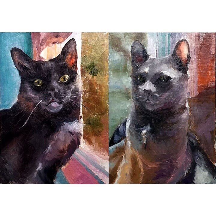 Had a lot of fun painting my cats this week and decided to give these two little 5x7&quot; paintings to my Mother for Mother's day ~

It's so important to expand your knowledge and paint a range of subjects to improve your art as a whole. If you'd li