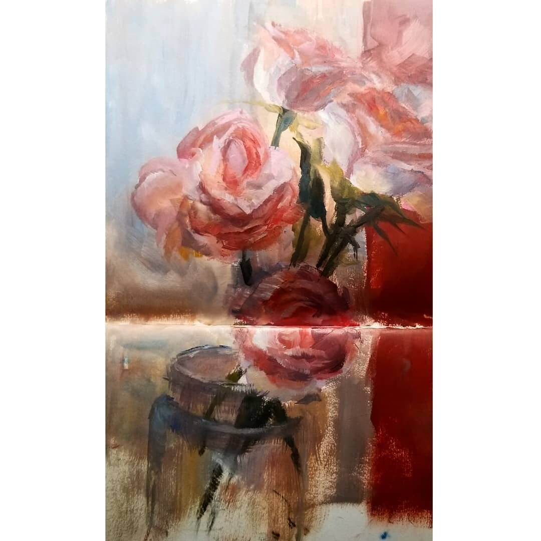 Super quick rose study. Lost a lot of time this morning so I couldn't work on these guys as much as I would have liked, but maybe I'll try again tomorrow

-
-
-
#rose #rosepainting #rosestudy #flowerpainting #roses #stilllife #stilllifepainting #pink