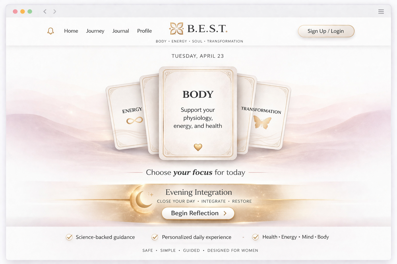 Body pillar icon — hormone health and physiology for women
