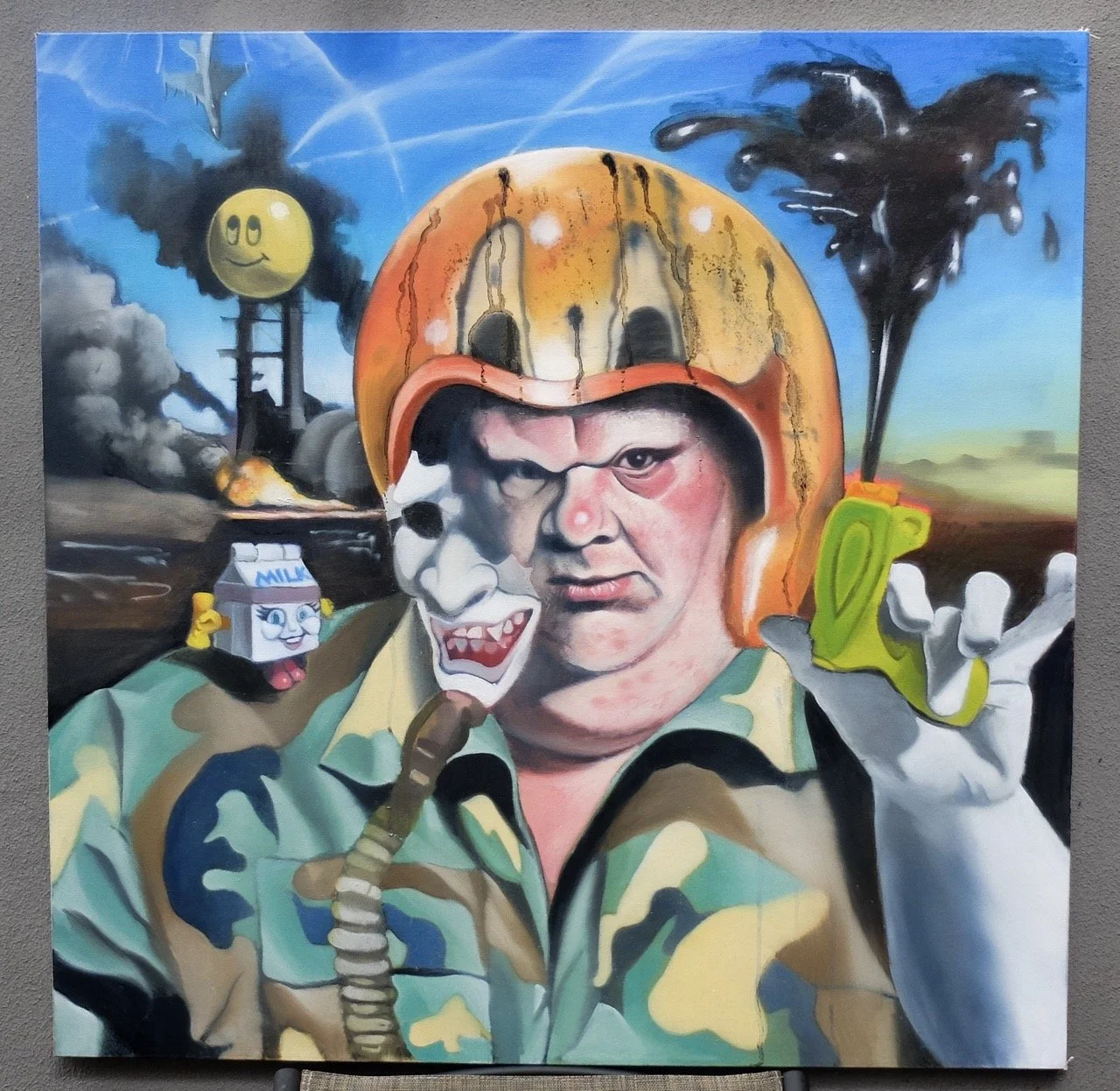 "Too Big to Fail" 36x36" Oil on canvas 2025