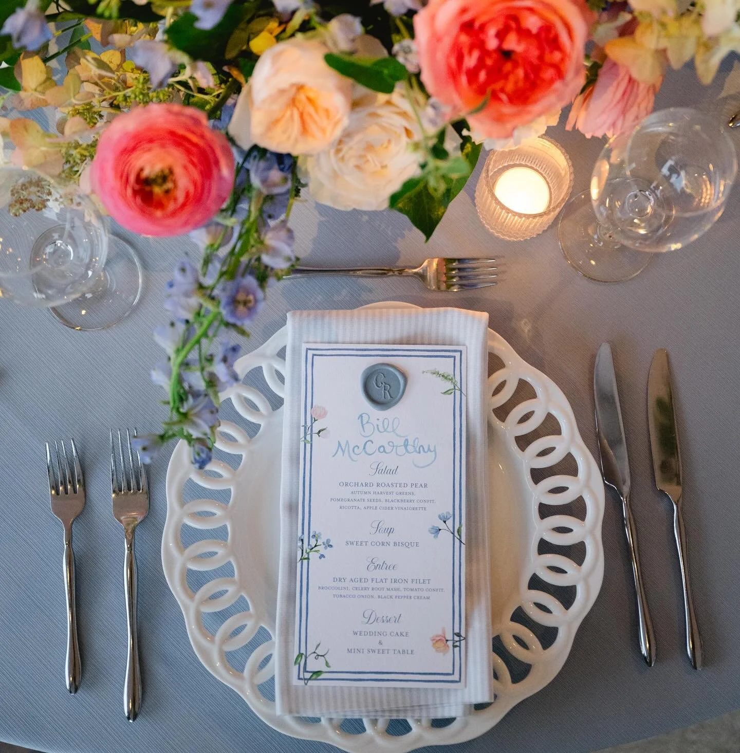 C+R&rsquo;s watercolor menus 🩵✨