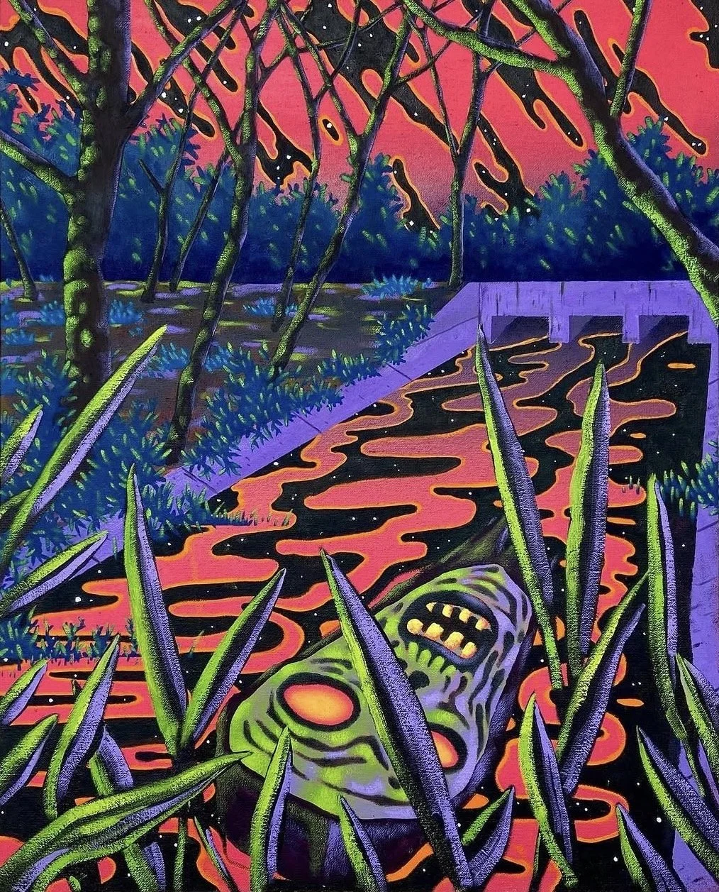 “From the cemetery to the estuary”
26” x 21” / oil on canvas
2022
