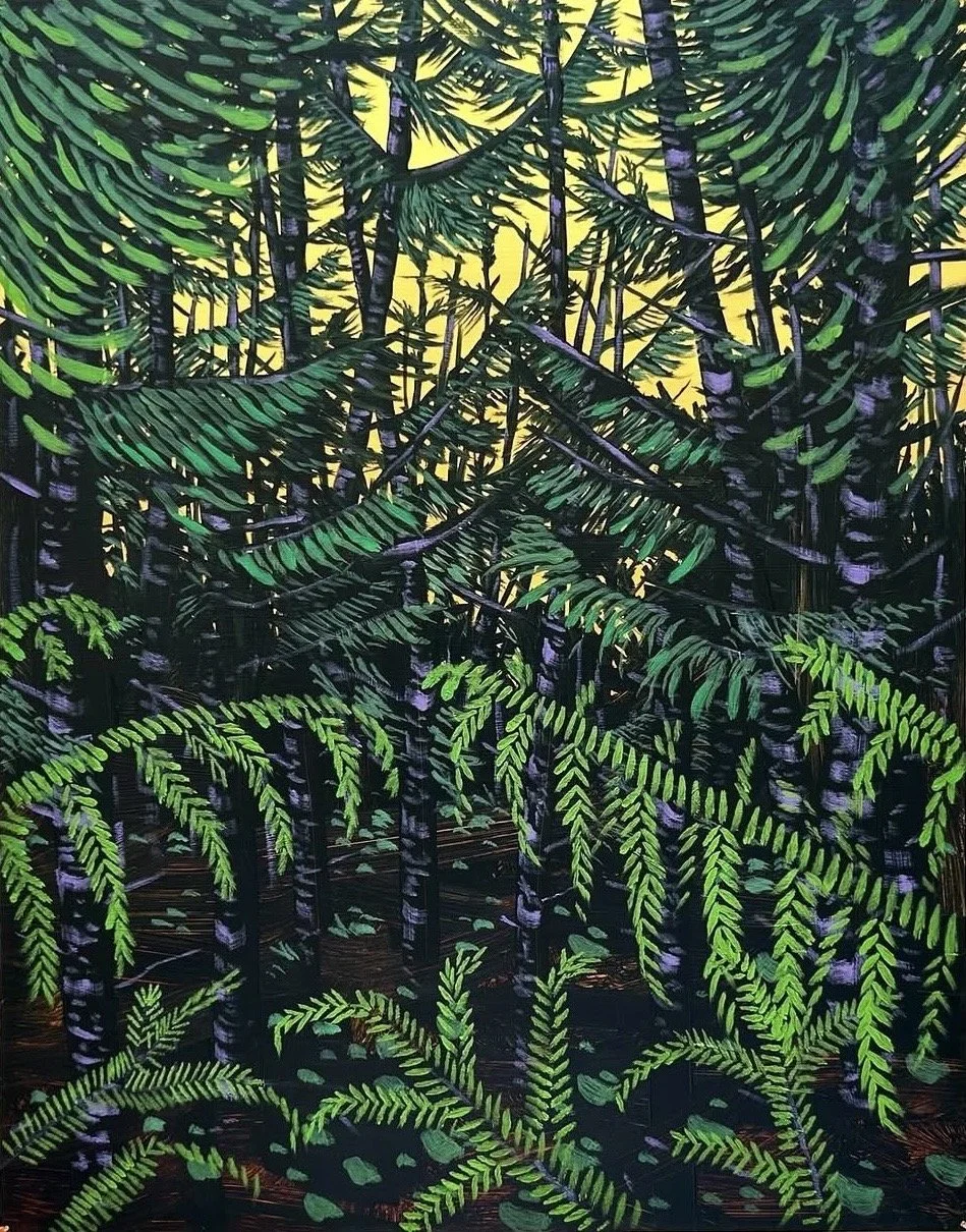 “A terrible sound in the forest”
14” x 11” / oil on yupo
2023