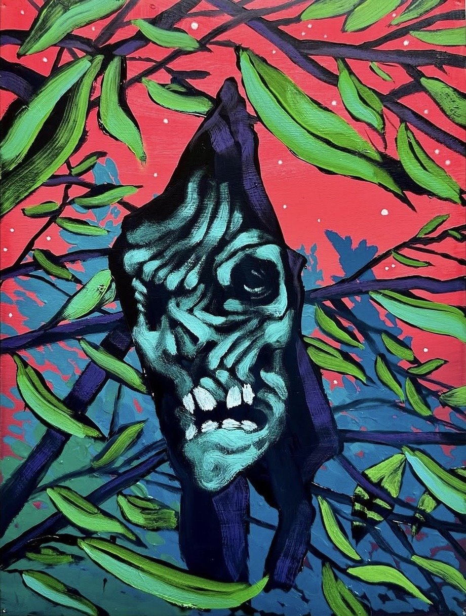 “Why suffer the inevitable?”
14” x 11” / oil on yupo
2023