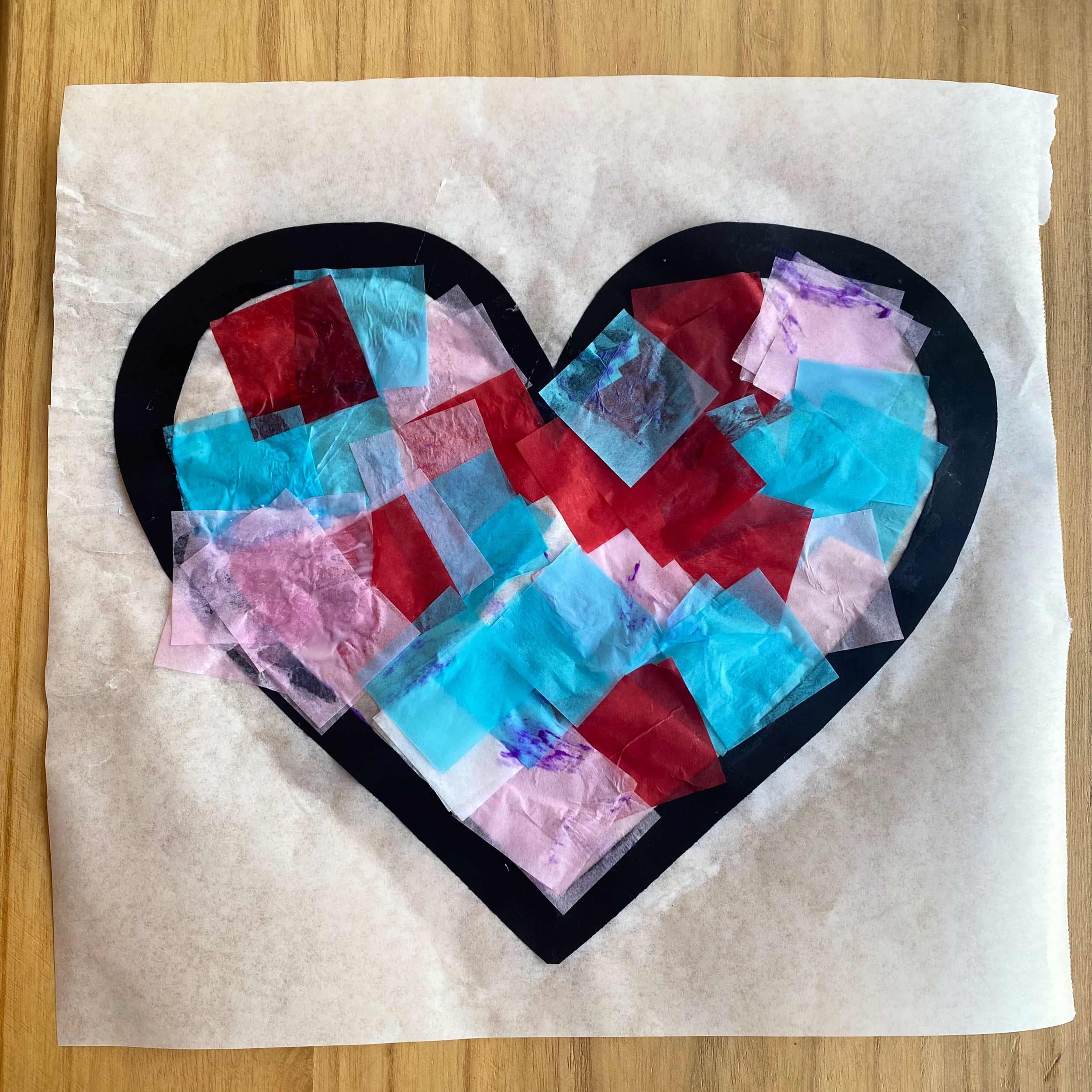 Tissue Paper Stained Glass, Crafts for Kids