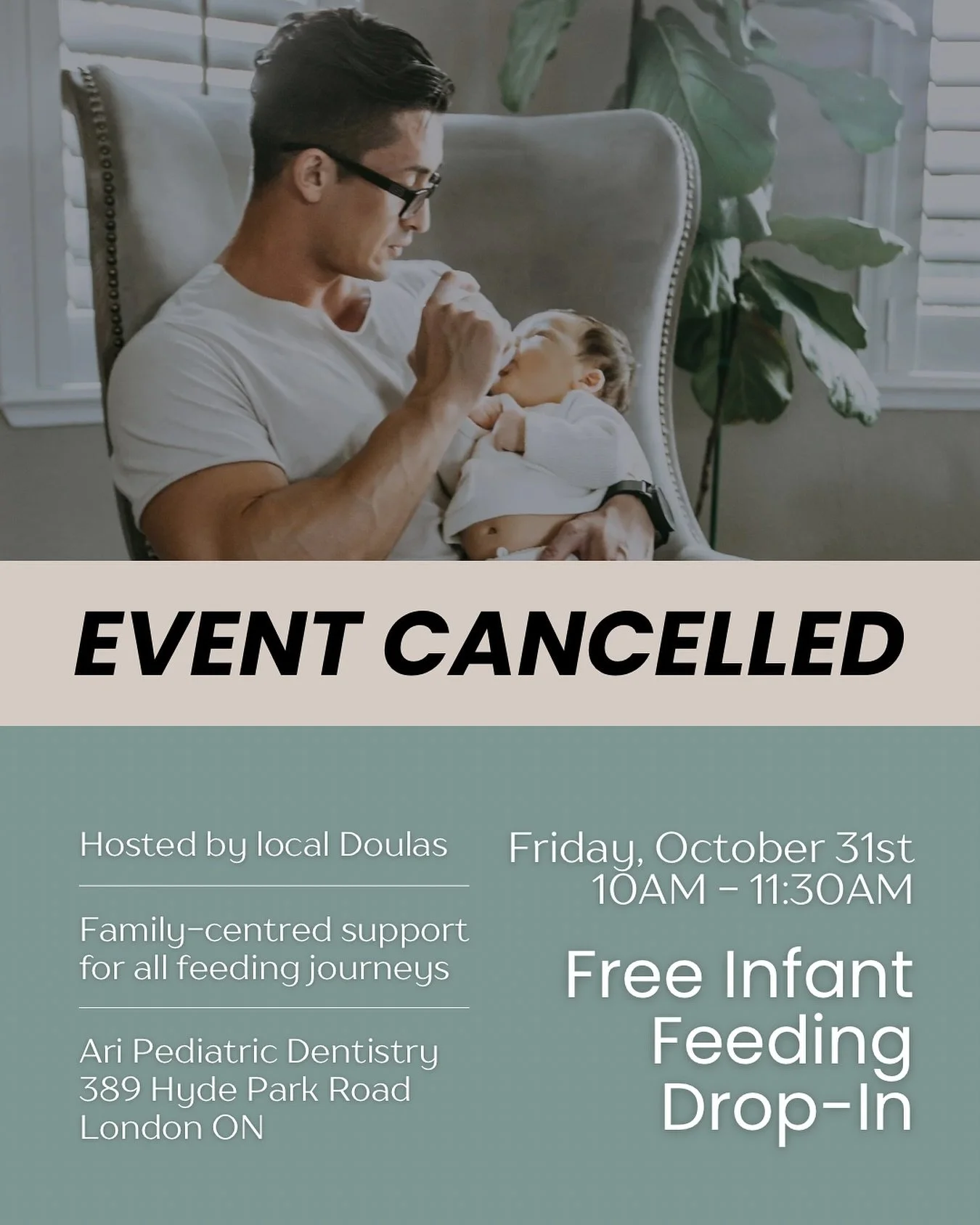 🚨UPDATE: INFANT FEEDING DROP-IN CANCELLED for rest of 2025.🚨

We are sorry to pause this offering, but we will be cancelling our monthly drop-in for the rest of 2025. We&rsquo;re hoping that the interest will increase again, and we can look at offe