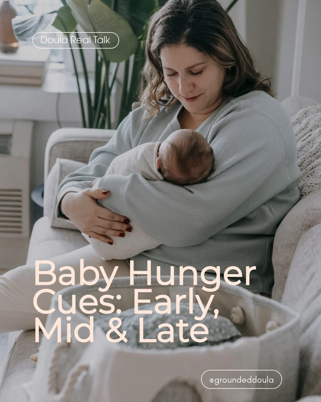 Congrats on your little one! 🎉 
Ok&hellip; now what??

Learning how your baby communicates their needs in the early days and weeks can be hard, but there are common cues to look for! 👀

🤱🏻👨&zwj;🍼Let&rsquo;s chat HUNGER cues:

🙂 Early

😒 Mid

