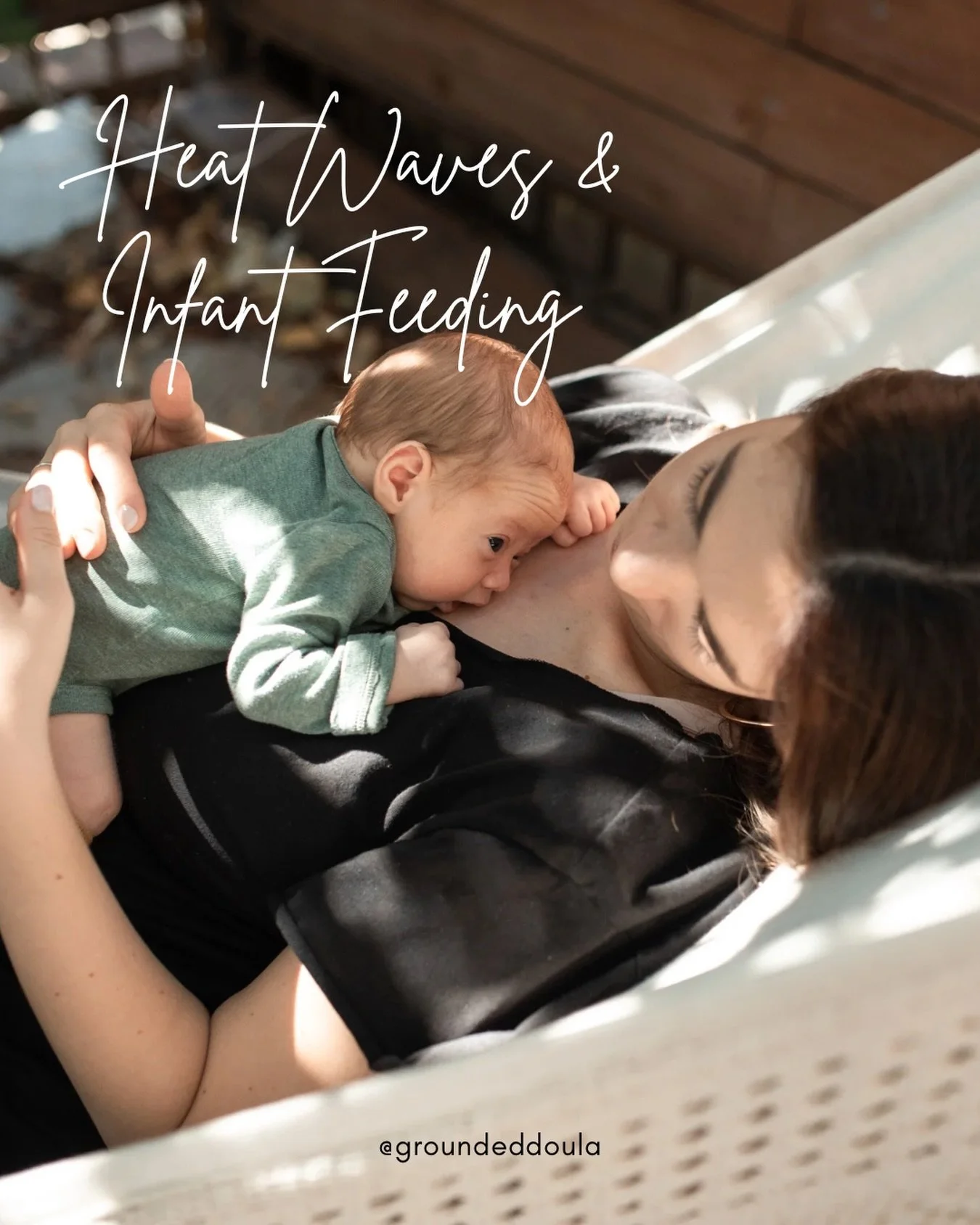 The temp is climbing, so here&rsquo;s a friendly reminder! 🫠

Just like we crave more water on hot days, your little one may be needing more small, frequent feeds (or cluster feeds) to help hydrate and soothe them.

Exclusively body fed* infants und