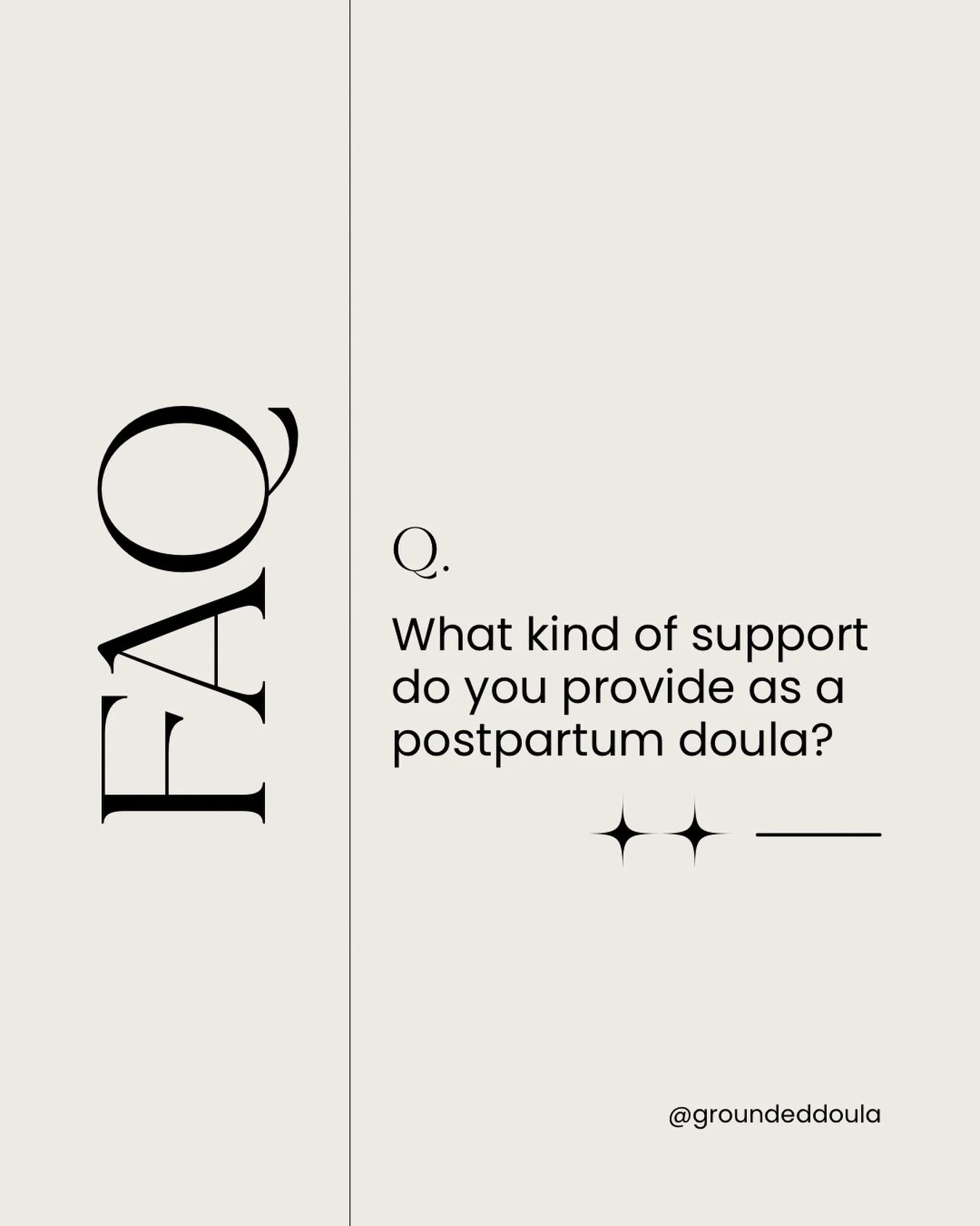 ✨ FAQ Friday! ✨ 

Q: &ldquo;What kind of support can you provide as a postpartum doula?&rdquo;

A: Honestly? A ton! I help you navigate the early days, weeks, and months after your baby is born. I work with you to help build your parenting confidence